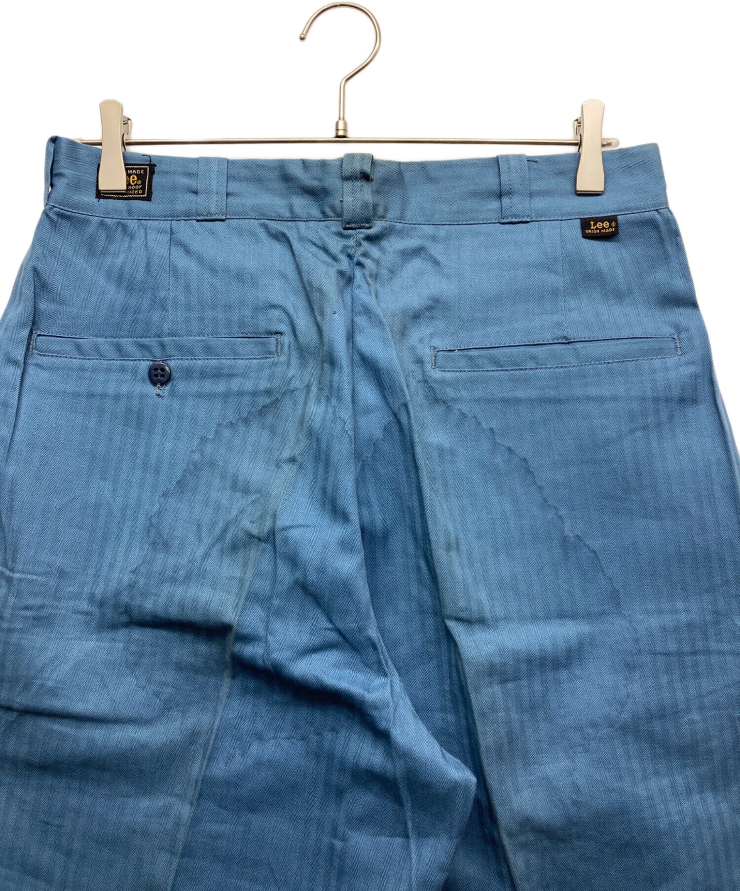 中古・古着通販】LEE (リー) 60s ヘリンボーンワークパンツ ブルー 