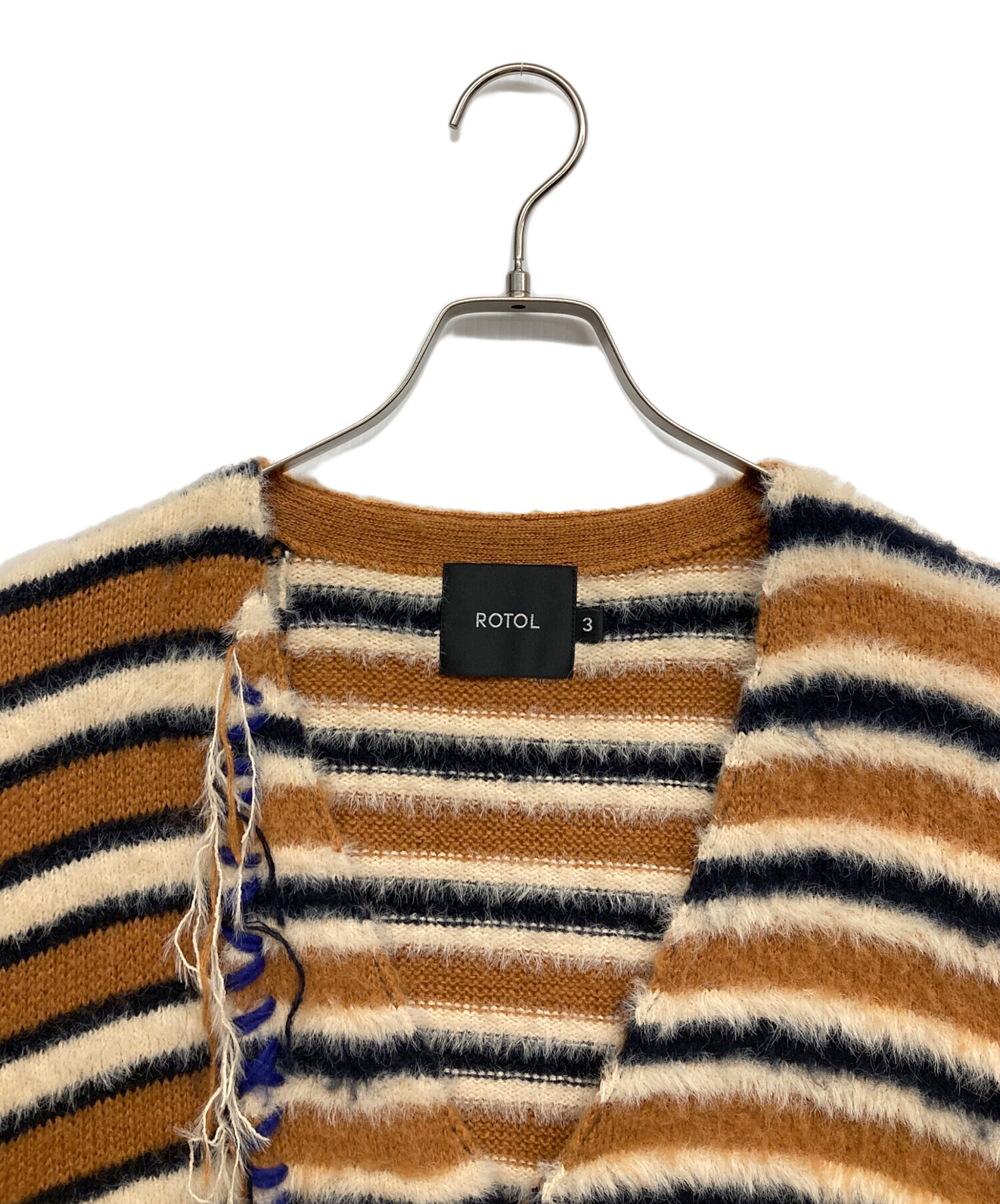 中古・古着通販】ROTOL (ロトル) FRANKEN CARDIGAN ブラウン サイズ:3