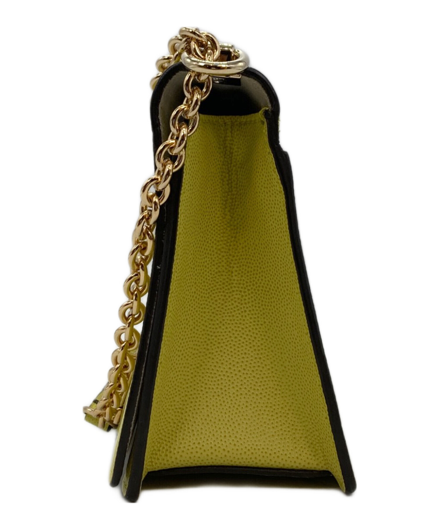 中古・古着通販】FURLA (フルラ) レザーショルダーバッグ イエロー 