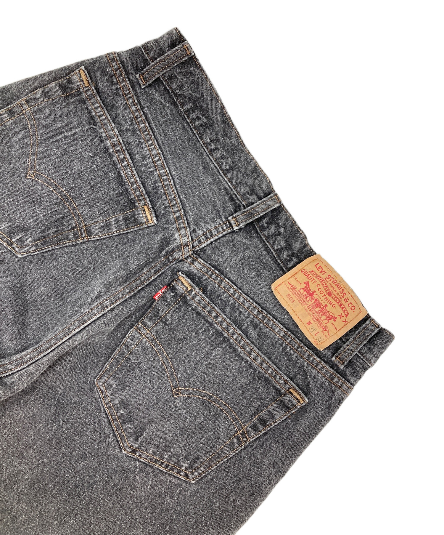 中古・古着通販】LEVI'S (リーバイス) 先染め501デニムパンツ ブラック