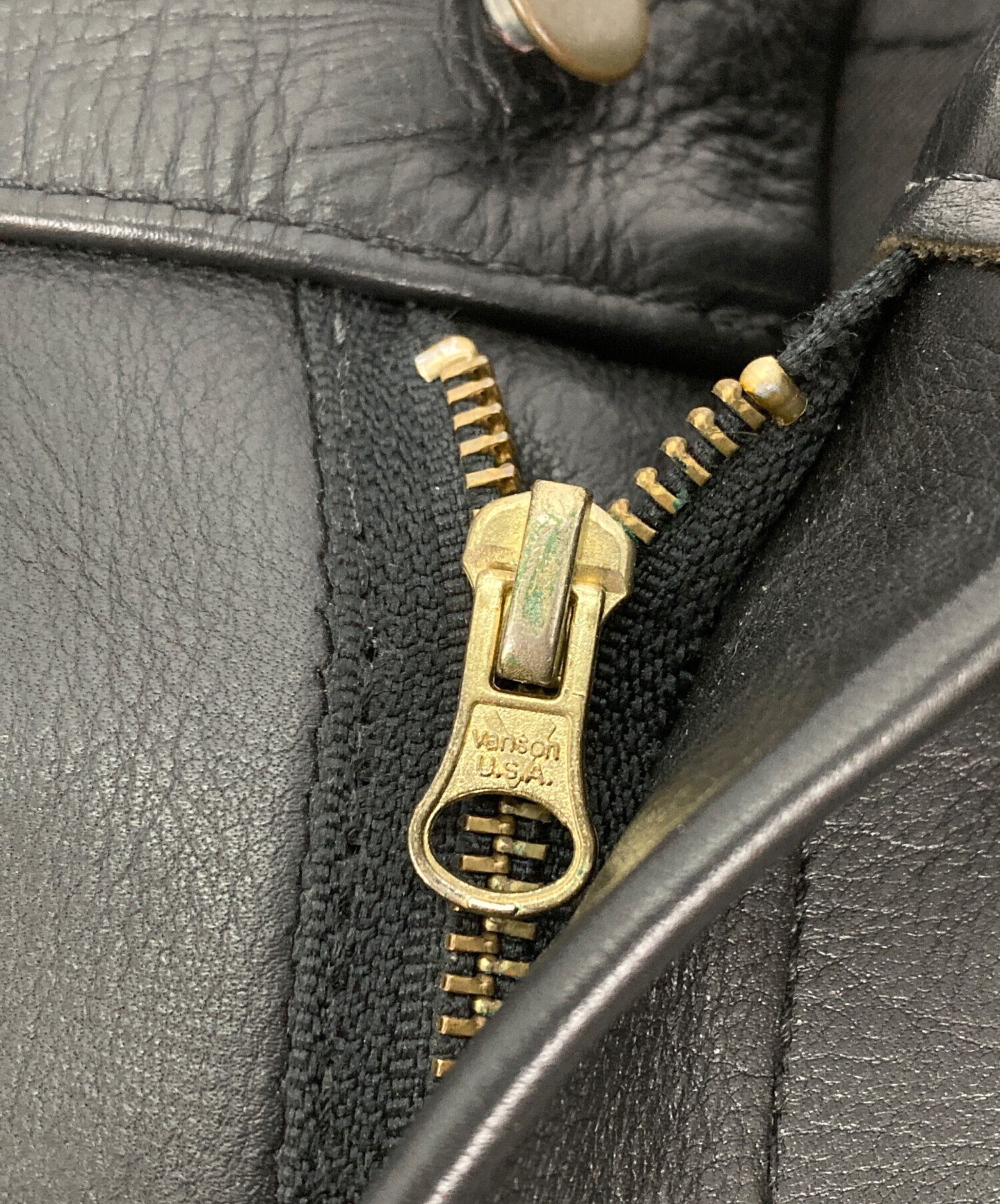 中古・古着通販】VANSON (バンソン) レザーパンツ ブラック サイズ:28
