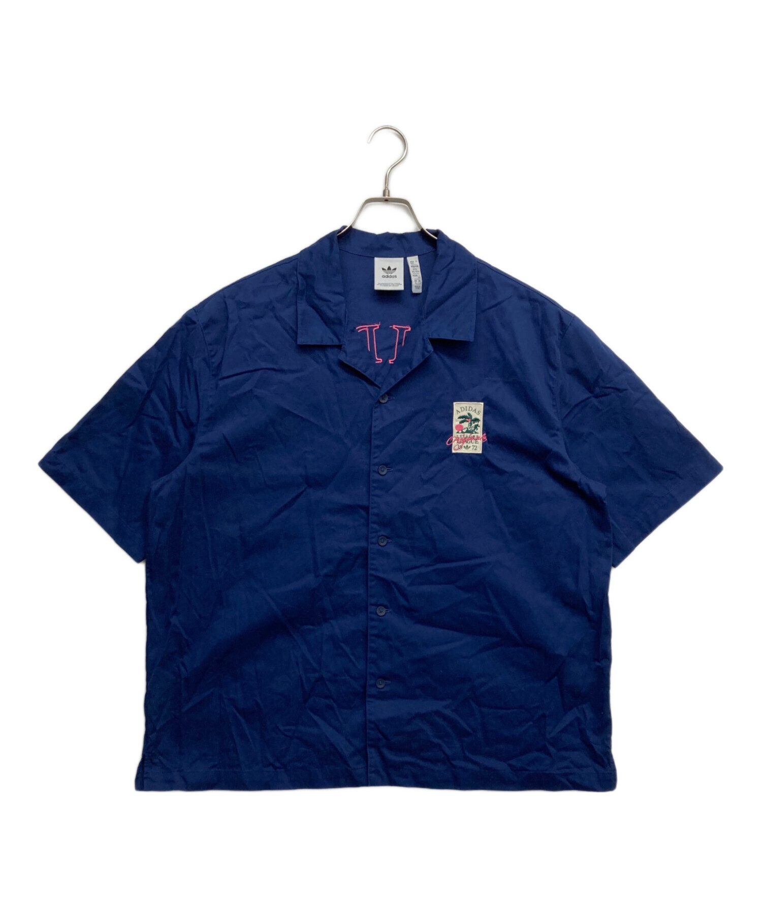 中古・古着通販】adidas (アディダス) 半袖シャツ ブルー サイズ:XL