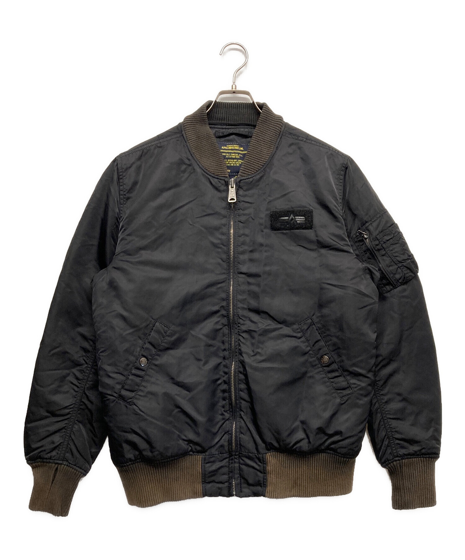 中古・古着通販】ALPHA (アルファ) MA-1ブルゾン ブラック サイズ