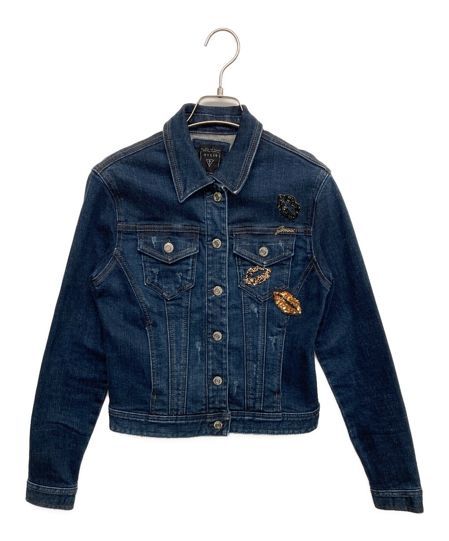 中古・古着通販】GUESS (ゲス) デニムジャケット インディゴ サイズ:XS 