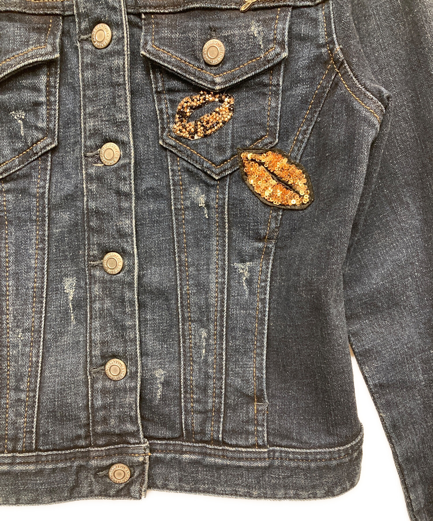 中古・古着通販】GUESS (ゲス) デニムジャケット インディゴ サイズ:XS 