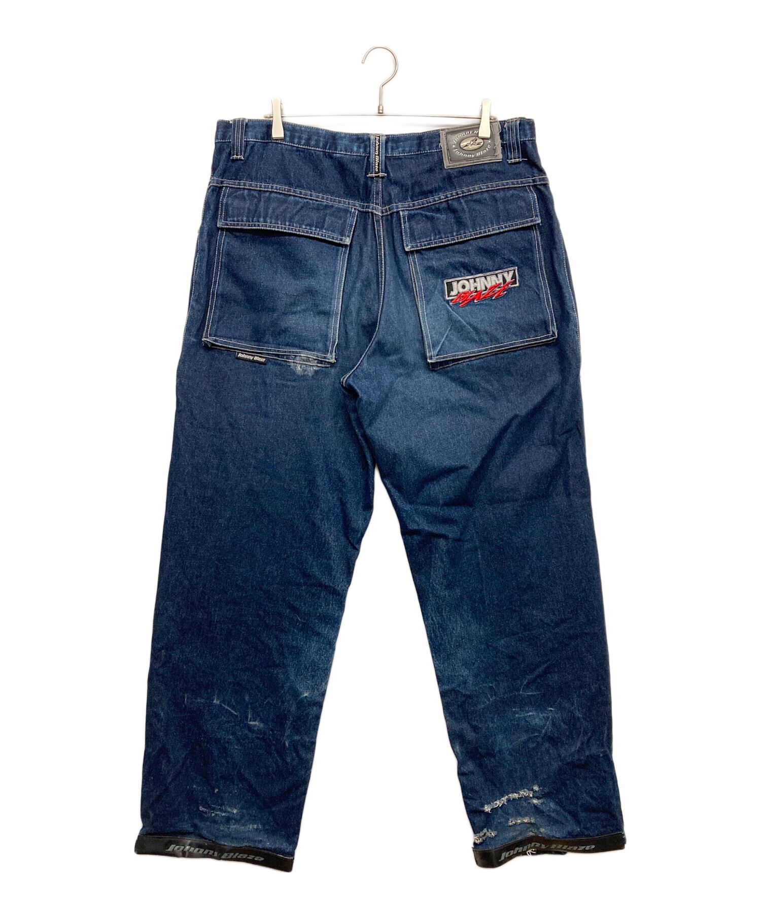 Johnny Blaze ジョニーブレイズ 光沢 カーゴパンツバギー サイズ36 ジョニーブレイズ デニムパンツ バギーパンツ デッドストック B系