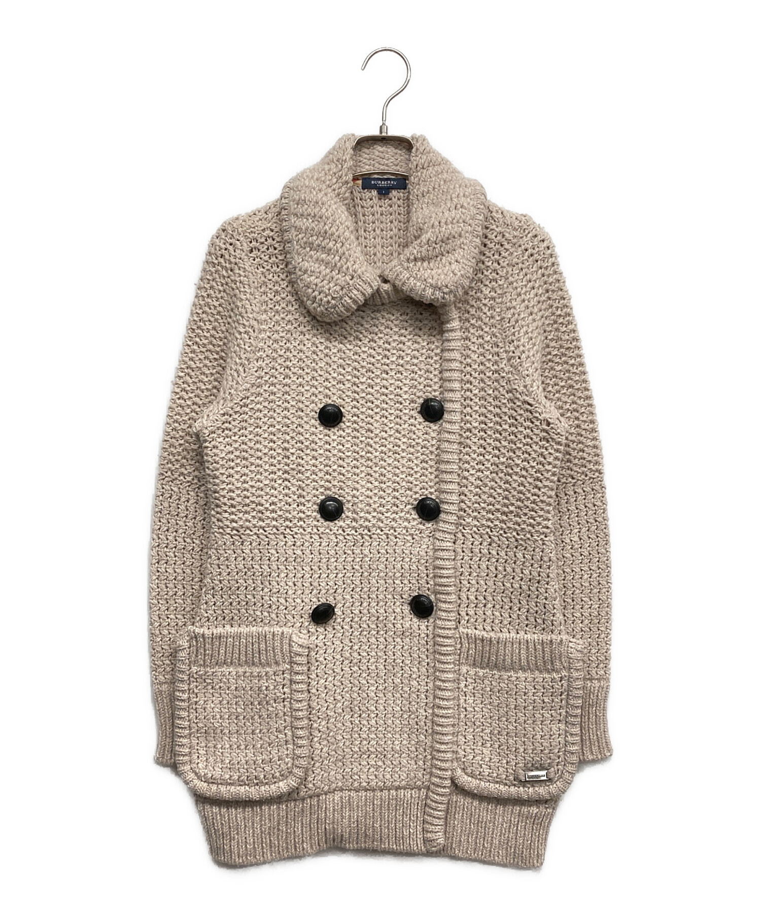 BURBERRY - 美品　BURBERRY LONDON バーバリー　ニットカーディガン　シルク混 BURBERRY LONDON カーディガン ニット
