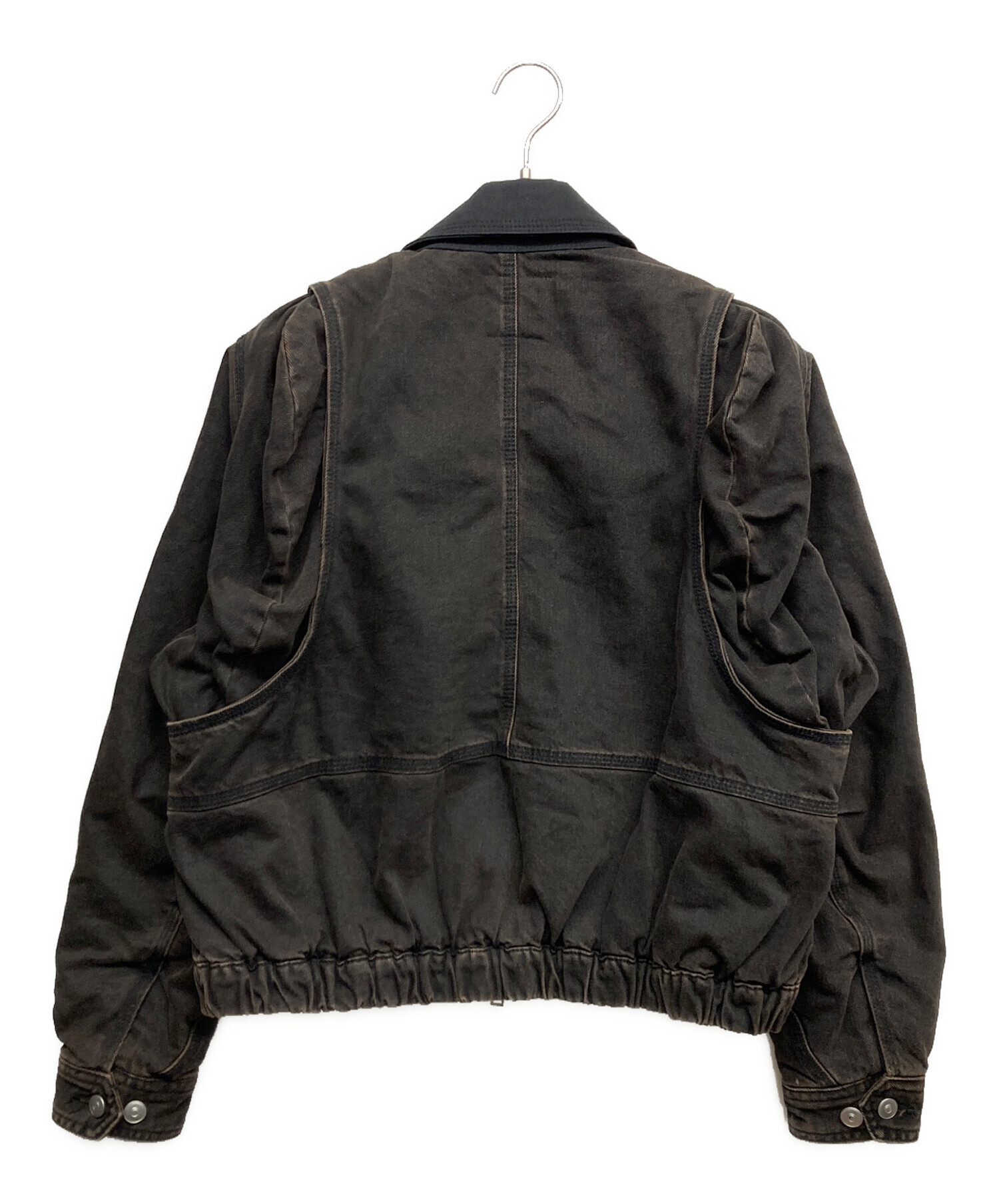 中古・古着通販】ZARA (ザラ) デニムワークジャケット ブラック サイズ 