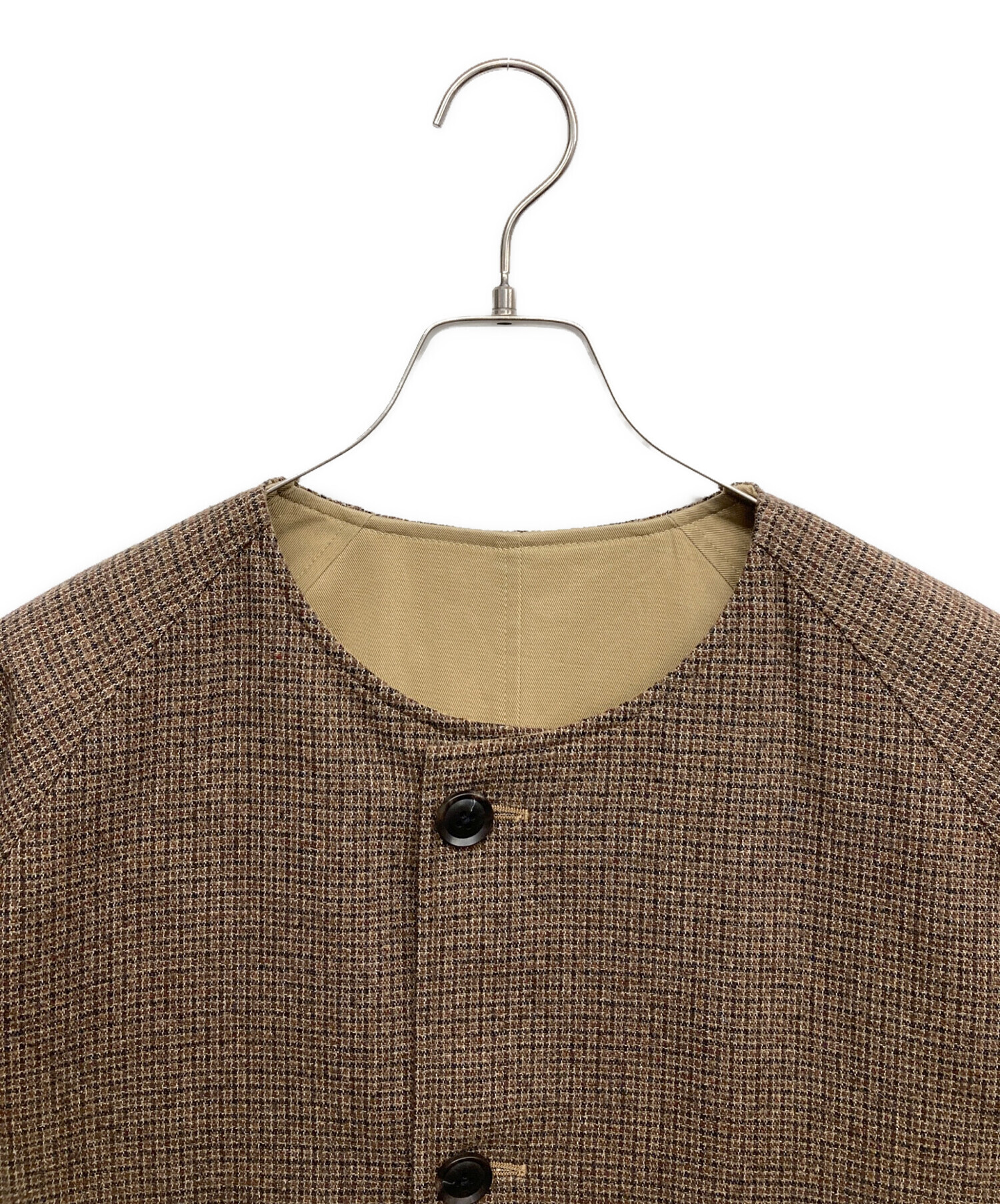 中古・古着通販】UNFOLK (アンフォーク) Reversible nocollar coat