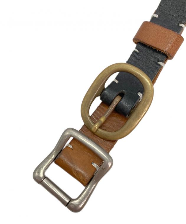 中古・古着通販】KOLOR (カラー) レザーベルト ブラック｜ブランド