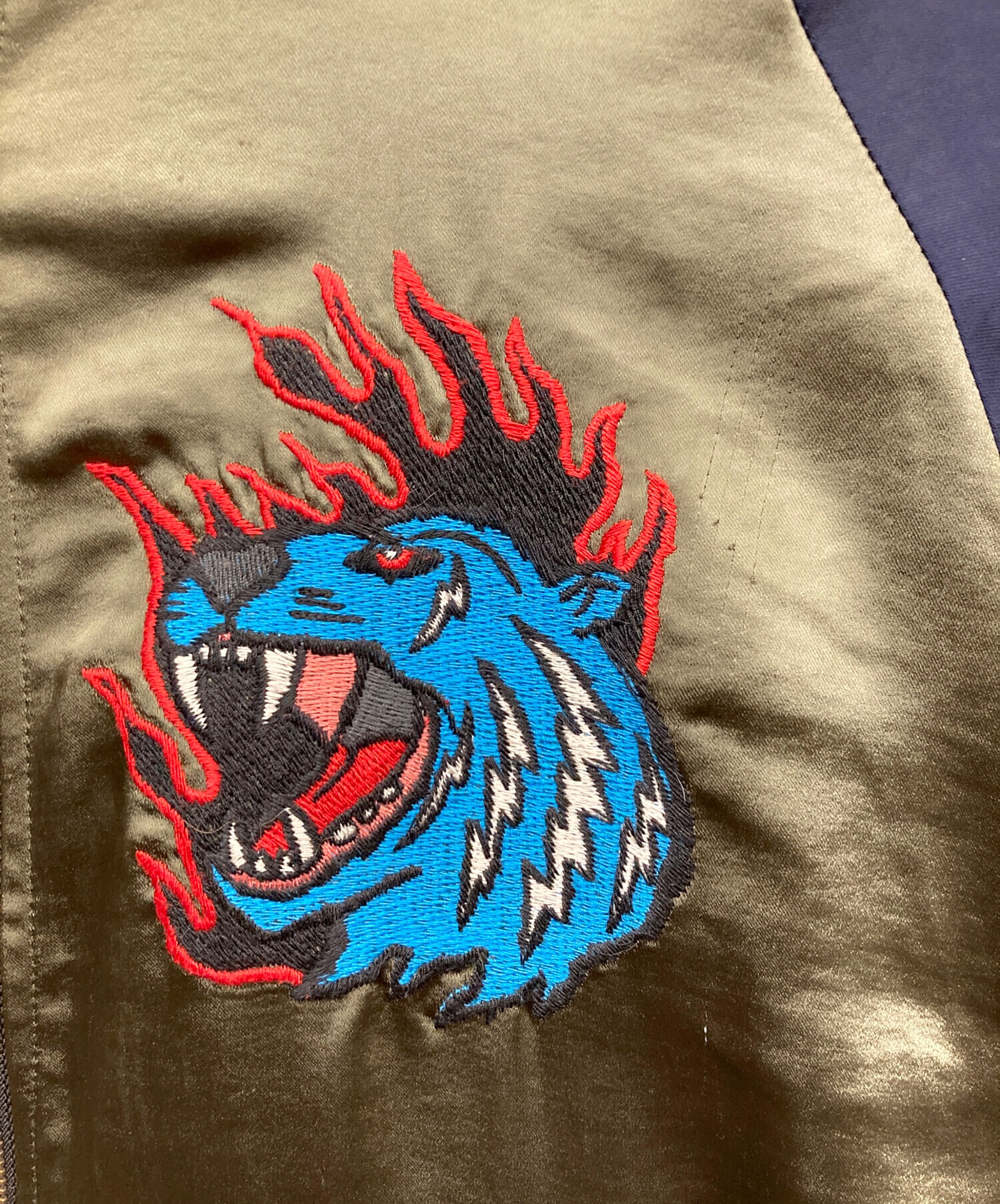 中古・古着通販】DIESEL (ディーゼル) スカジャン グリーン サイズ:M