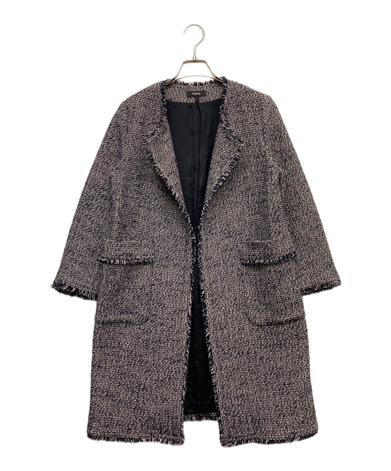 セオリー　サンプル　ツィードコート 中古・古着通販】theory (セオリー) ツイードコート ピンク サイズ:S