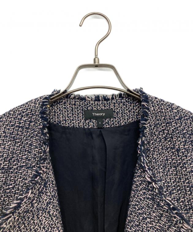 中古・古着通販】theory (セオリー) ツイードコート ピンク サイズ:S