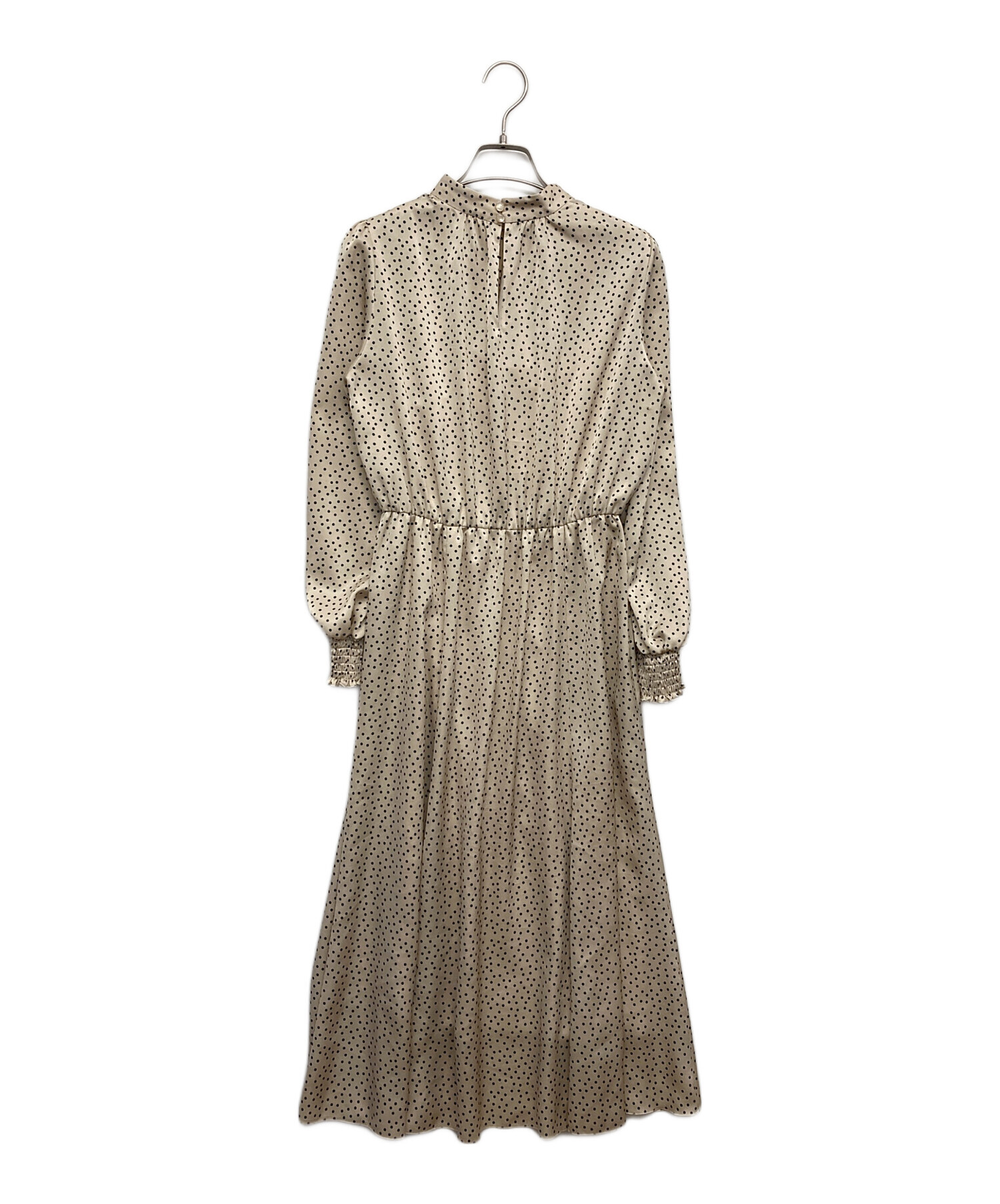 中古・古着通販】ANAYI (アナイ) ペチコート付長袖ワンピース ベージュ 