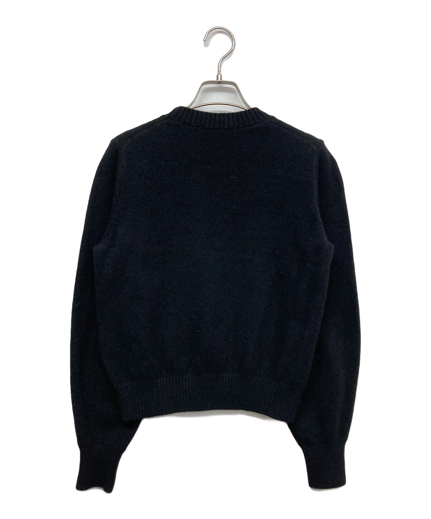 中古・古着通販】ANAYI (アナイ) クルーネックニット ブラック サイズ