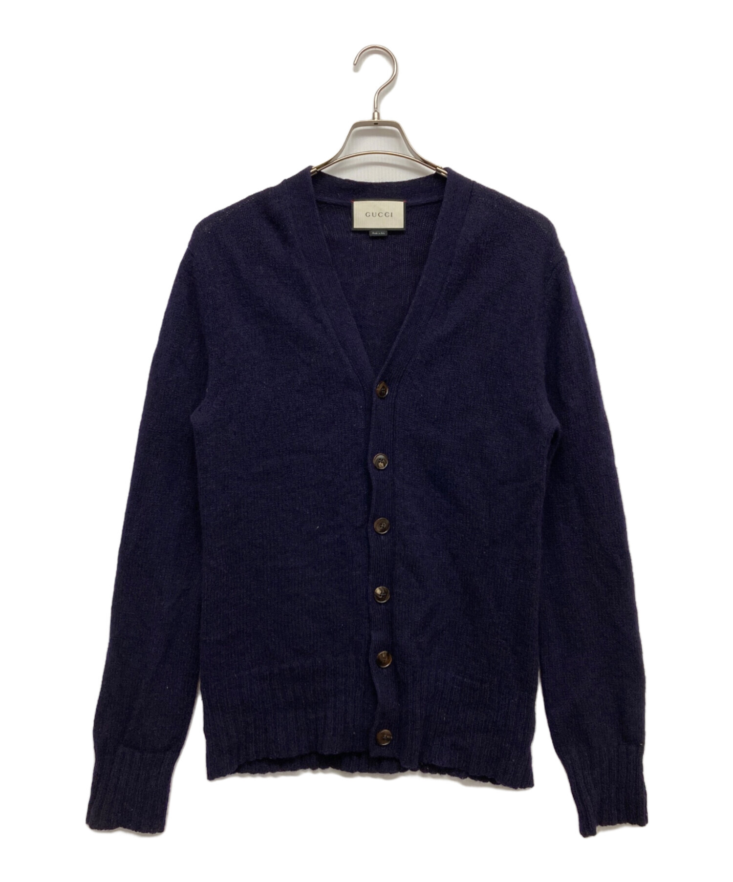 中古・古着通販】GUCCI (グッチ) ニットカーディガン ネイビー サイズ