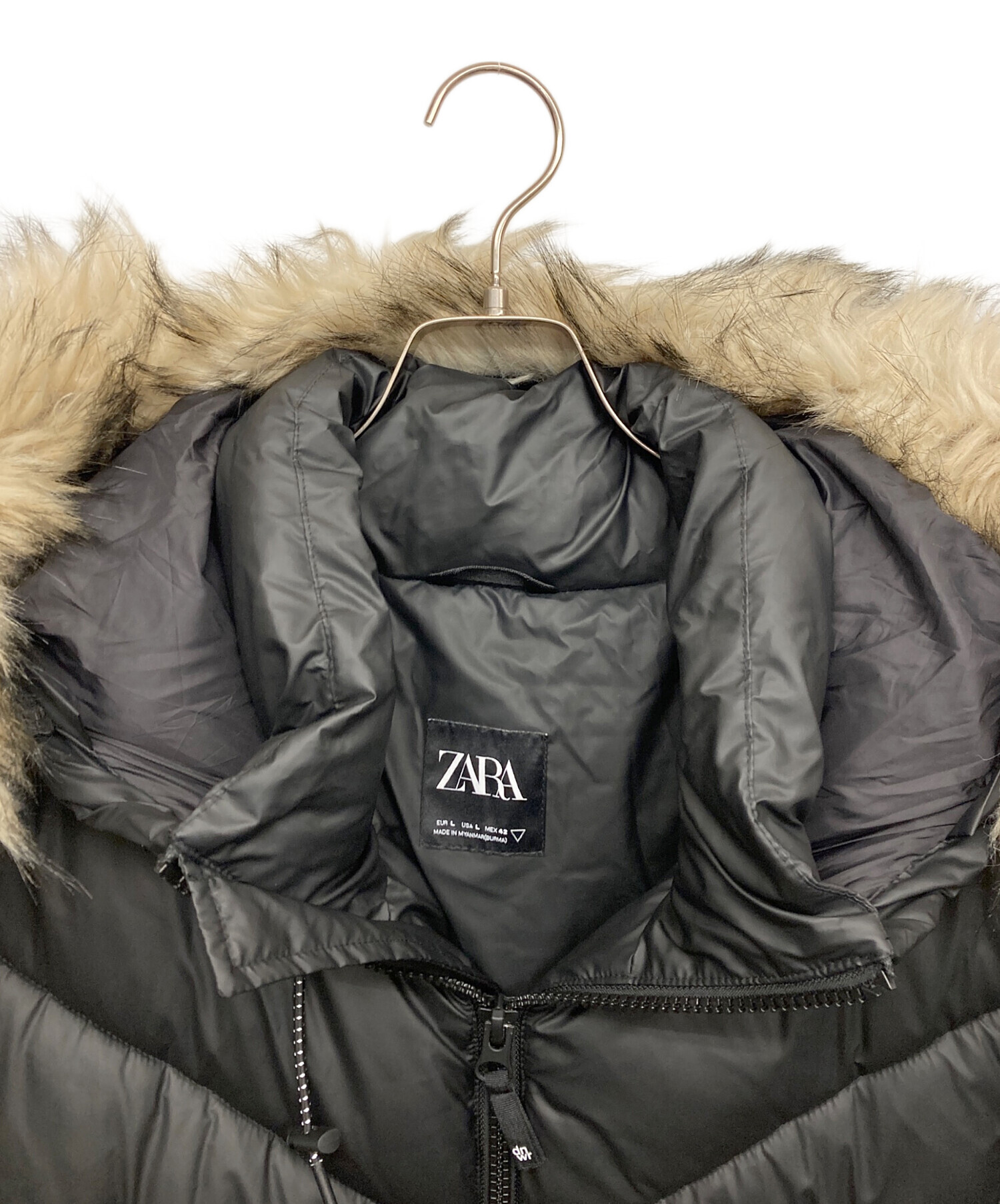 中古・古着通販】ZARA (ザラ) 中綿ジャケット ブラック サイズ:L