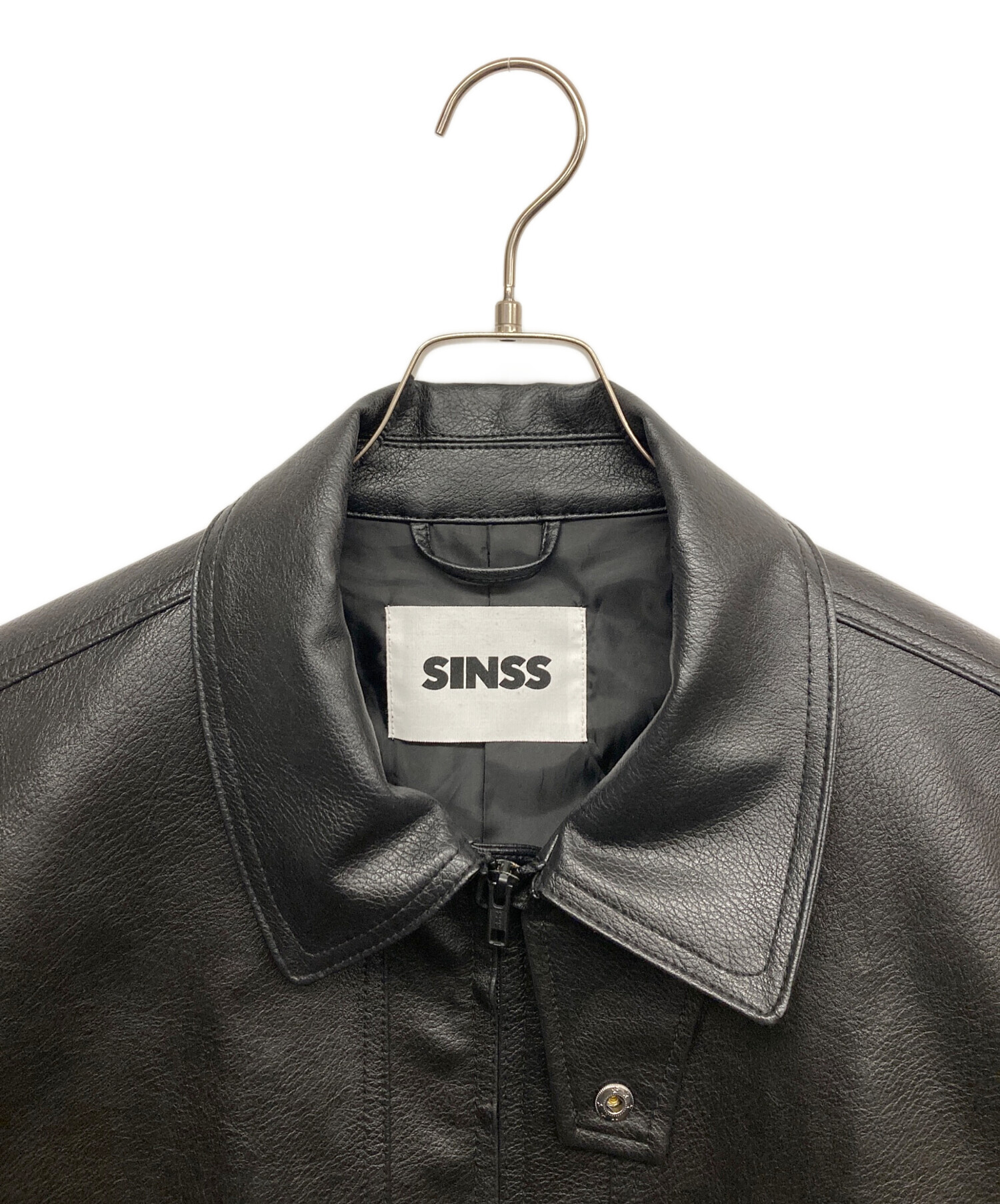 中古・古着通販】SINSS (シンス) Loose synthetic leather blouson