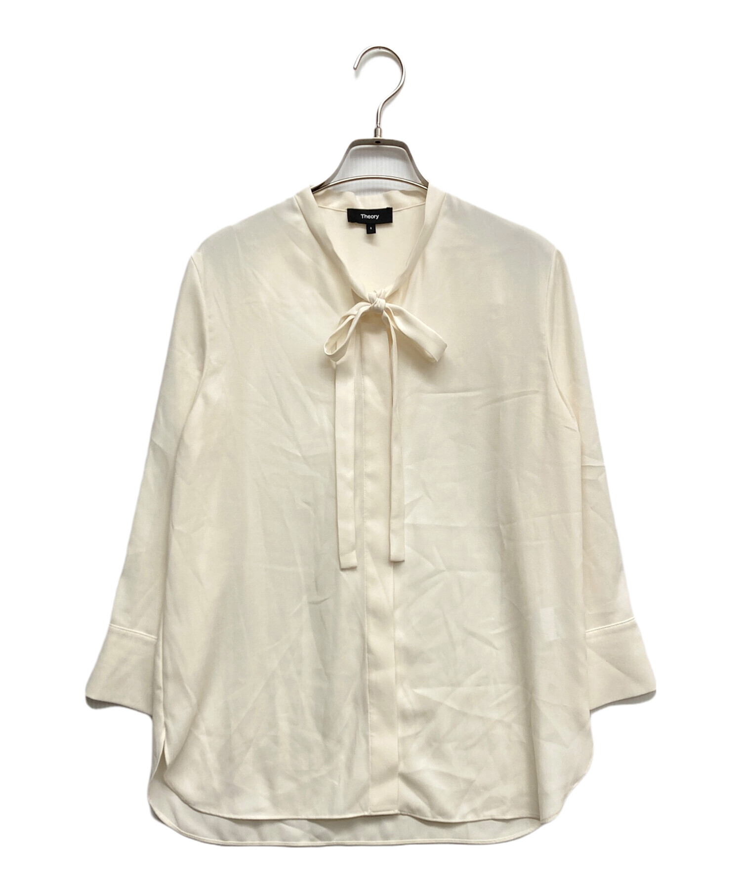 中古・古着通販】theory (セオリー) ボウタイブラウス ホワイト サイズ