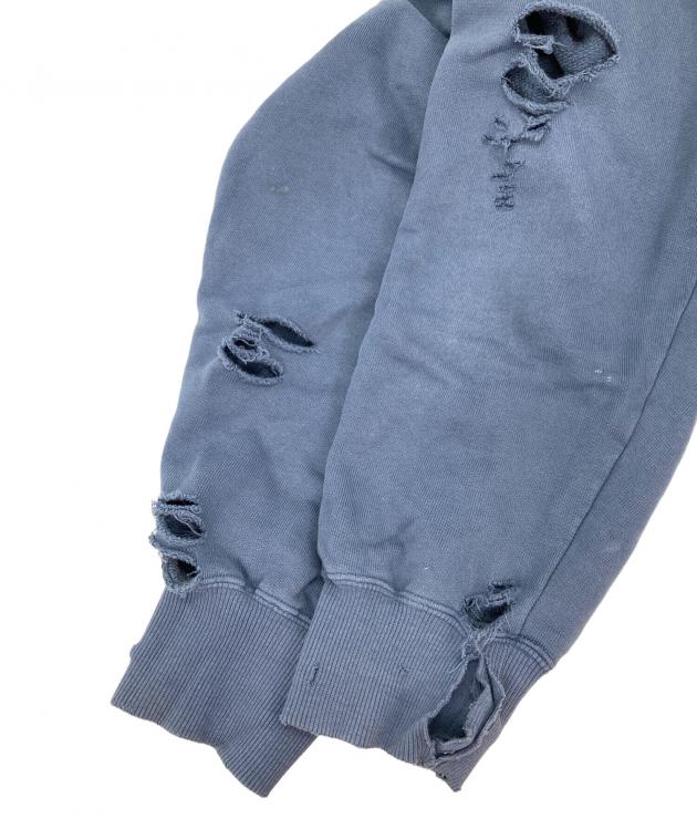 中古・古着通販】flagstuff (フラグスタフ) DAMAGE HOODIE ブルー