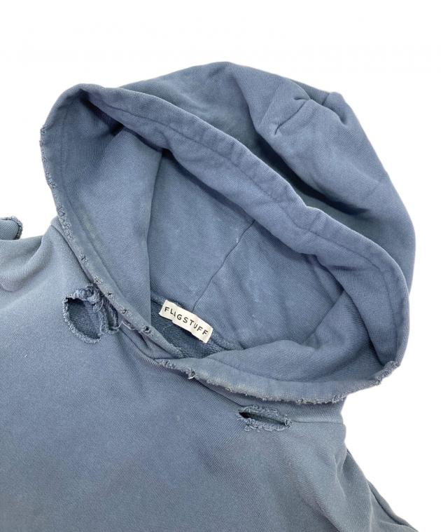 中古・古着通販】flagstuff (フラグスタフ) DAMAGE HOODIE ブルー