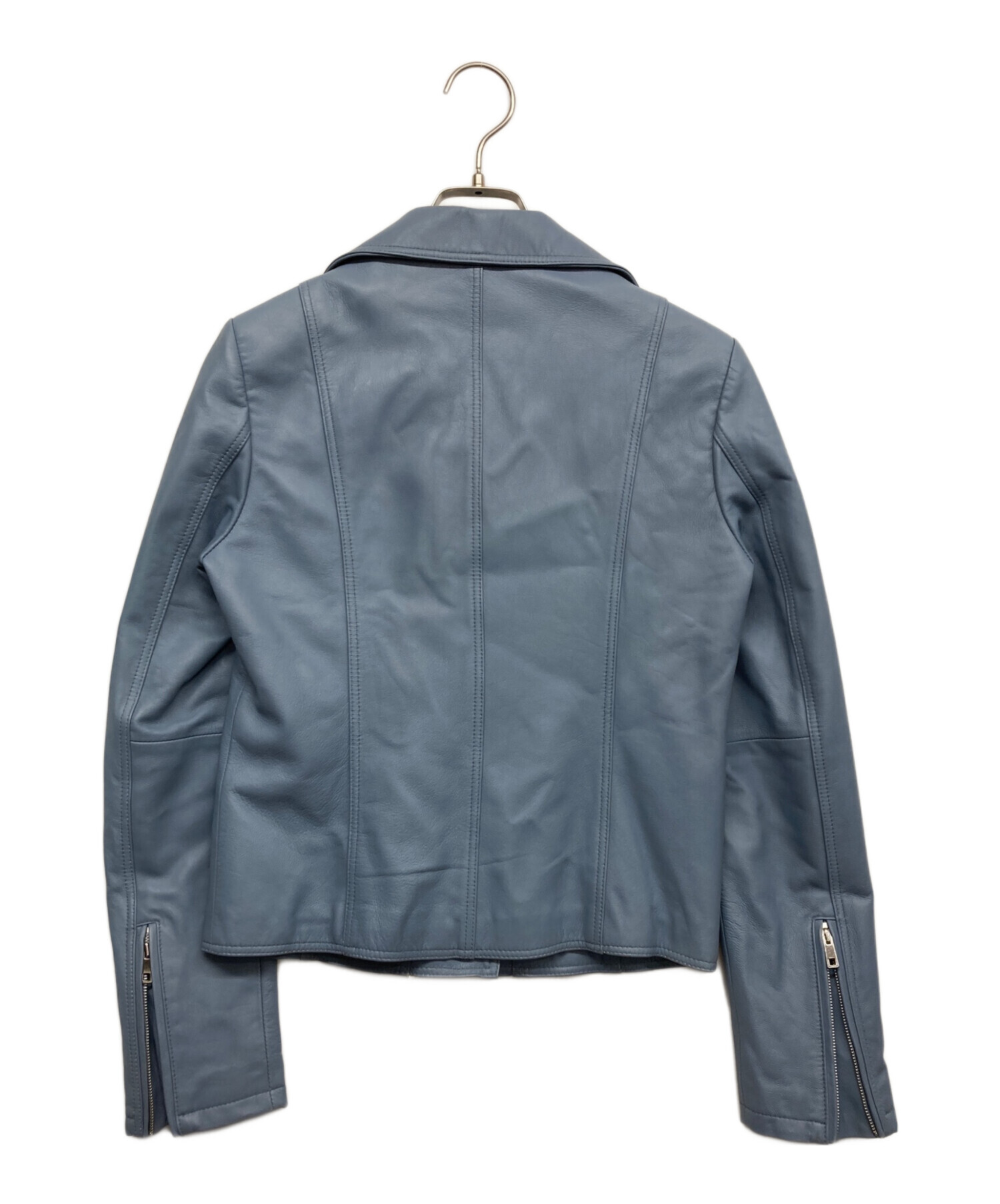 プールスタジオアリヴィエ　銀座マギー　イタリア製　ラムレザー　ジャケット 中古・古着通販】pool studio aliveir (プールスタジオ