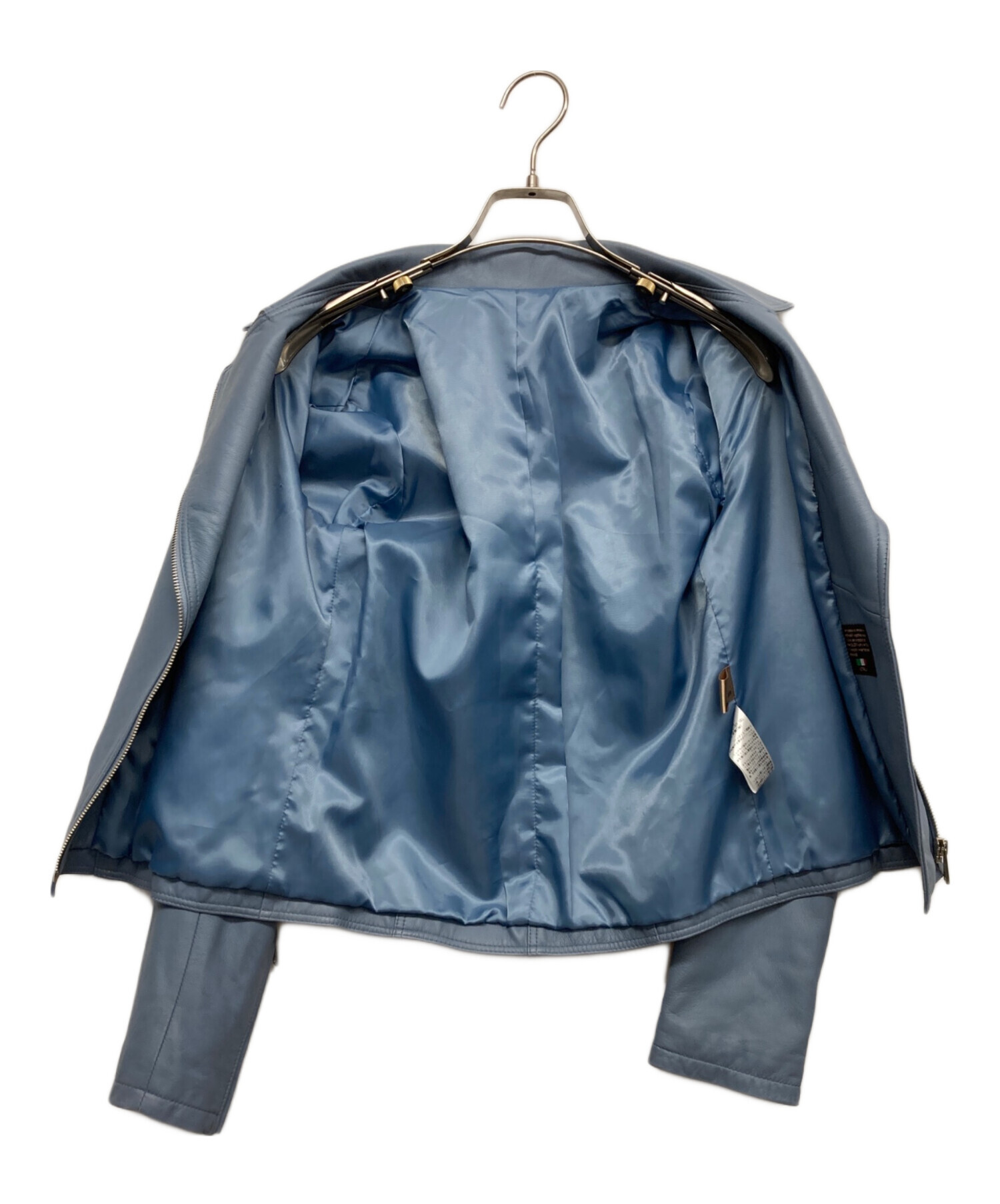 プールスタジオアリヴィエ　銀座マギー　イタリア製　ラムレザー　ジャケット 中古・古着通販】pool studio aliveir (プールスタジオ