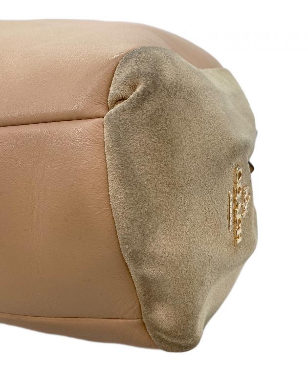 中古・古着通販】COACH (コーチ) スウェードトートバッグ ベージュ