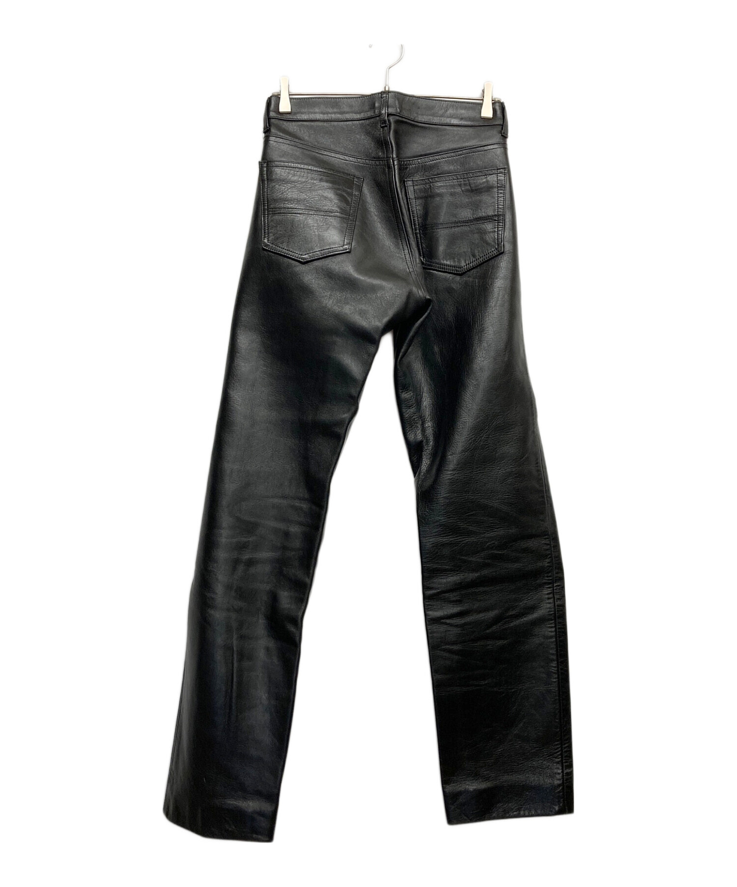【入手困難☆Harold Daniell】黒　レザーパンツ　サイズS 中古・古着通販】harold daniell (ハロルド ダニエル) ホースレザー