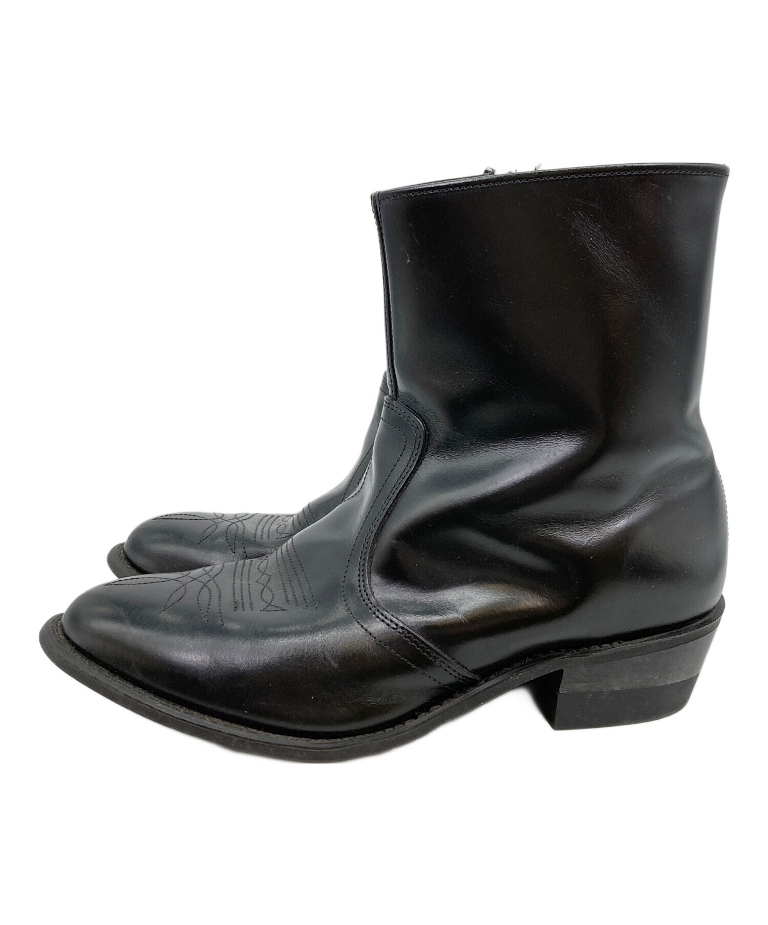 USED古着(ユーズドフルギ) {{SMOKY MOUNTAIN BOOTS}} レザーウエスタンブーツ レディース  5R【中古】【ブランド古着バズストア】 中古・古着通販】古着 (フルギ) サイドジップレザーウエスタンブーツ