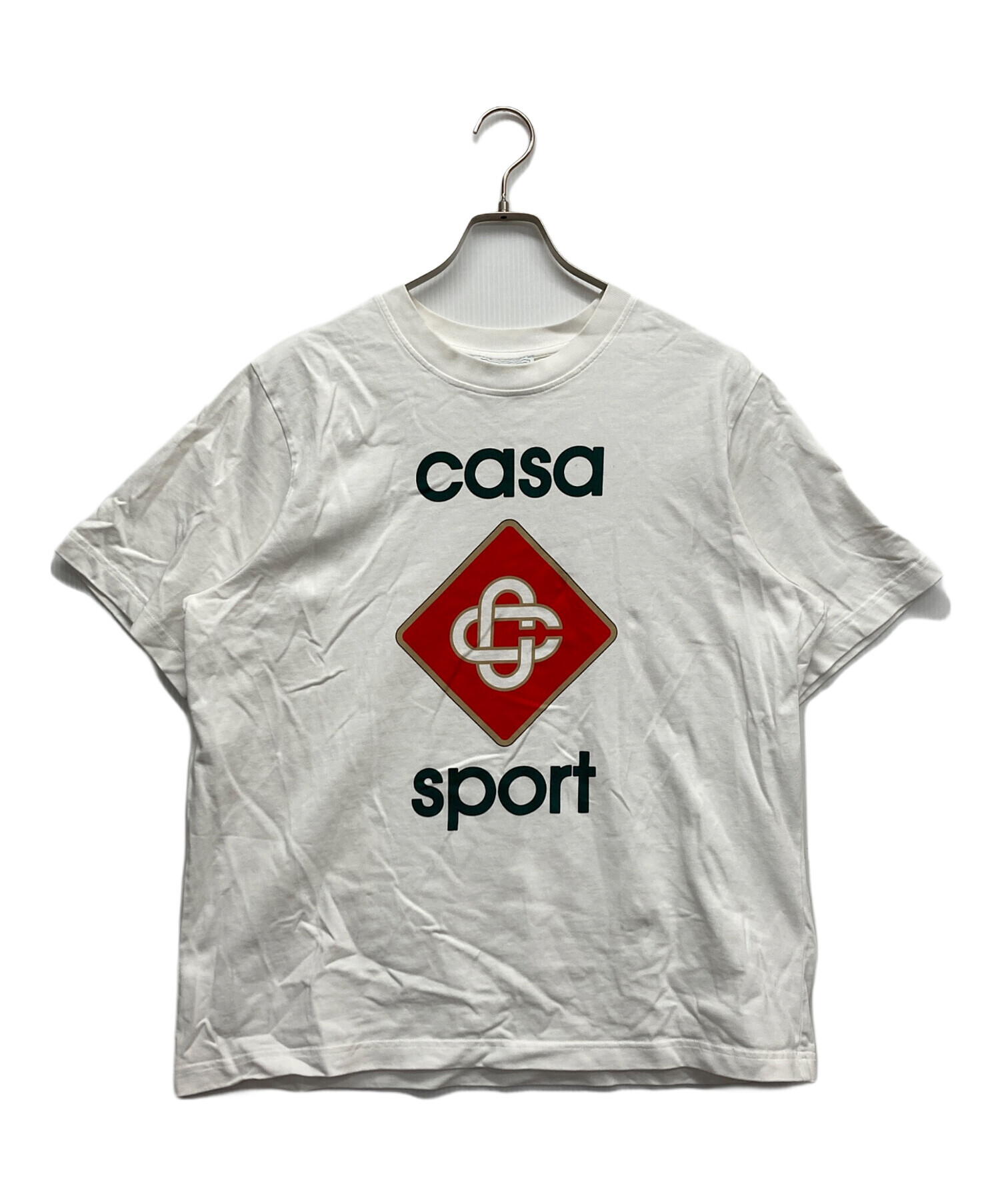 Casablanca カサブランカ ロゴ　半袖Tシャツ ホワイト 中古・古着通販】CASABLANCA (カサブランカ) ロゴプリントTシャツ
