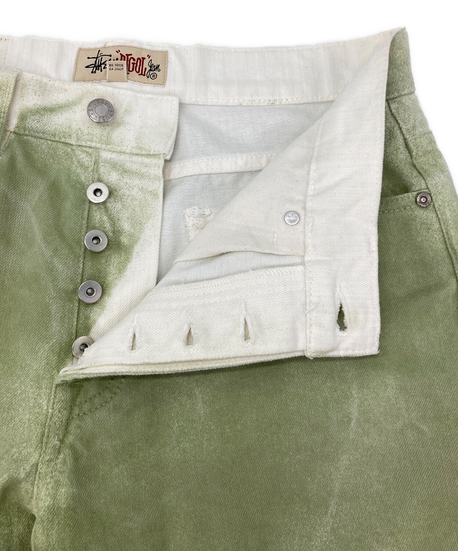 中古・古着通販】stussy (ステューシー) SPRAY DYE BIG OL JEANS