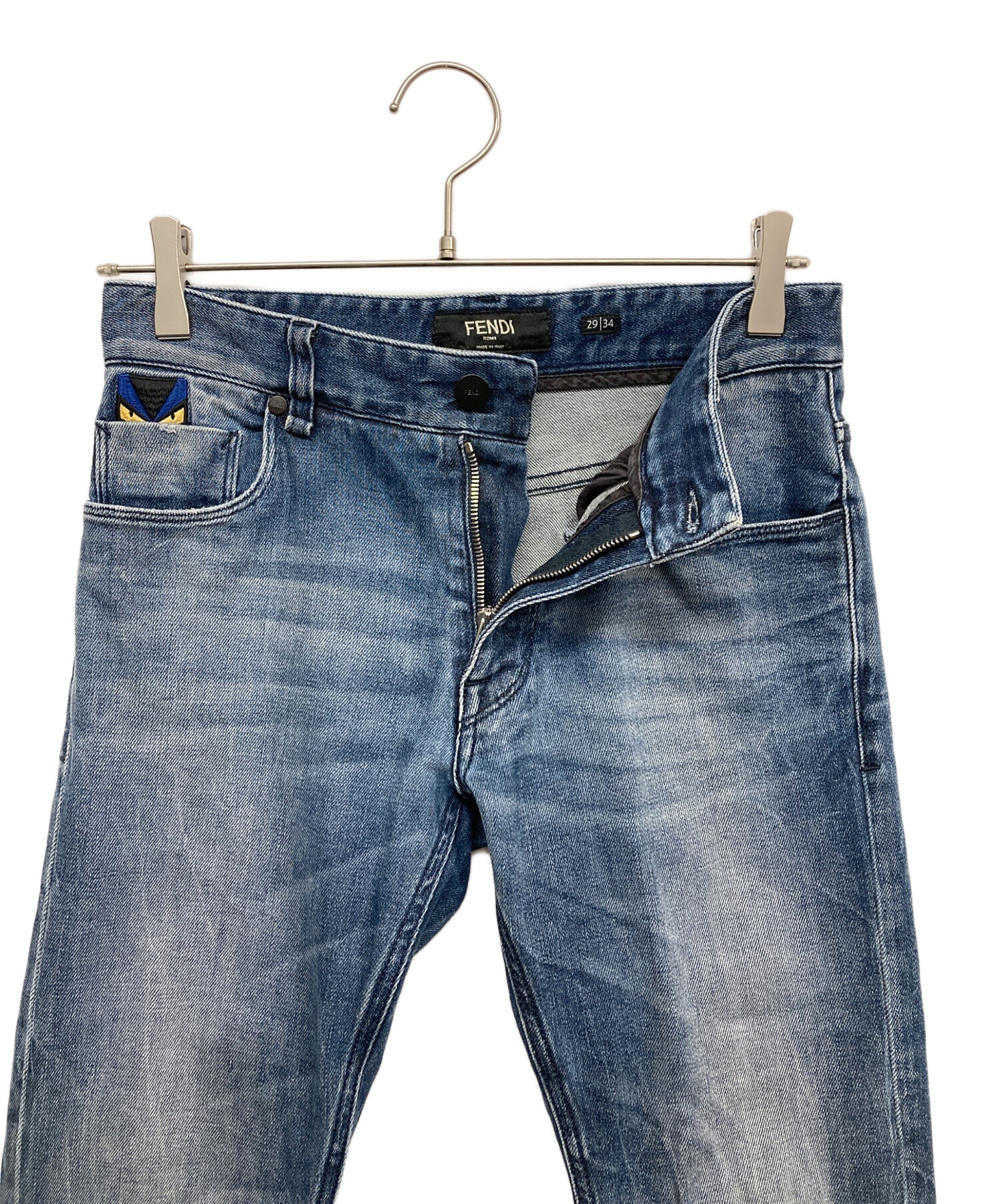 中古・古着通販】FENDI (フェンディ) スキニーデニムパンツ インディゴ