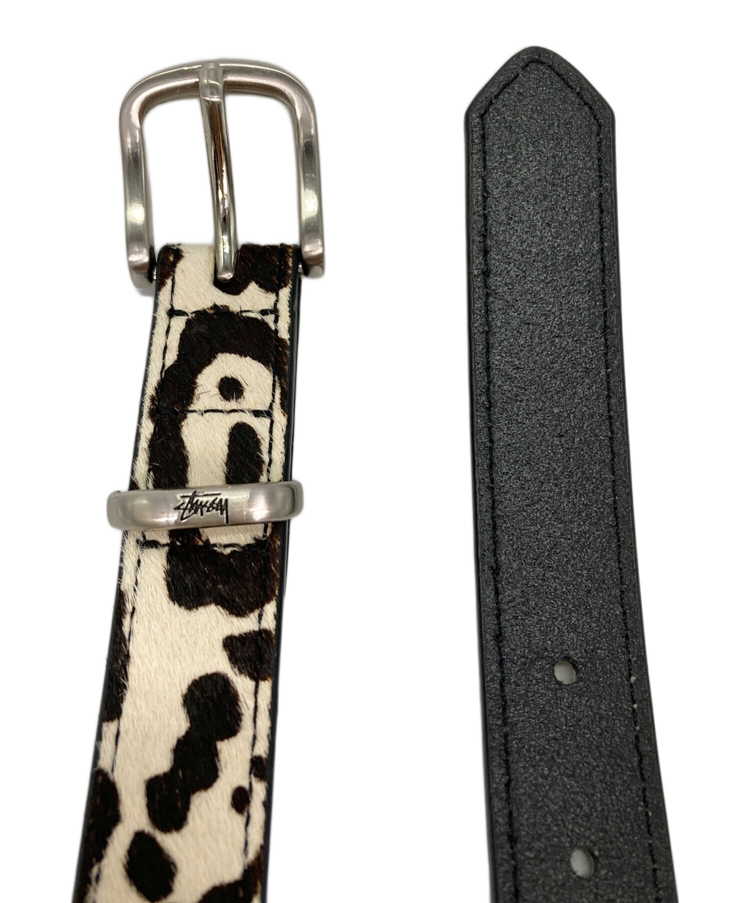 中古・古着通販】stussy (ステューシー) ハラコベルト ブラック