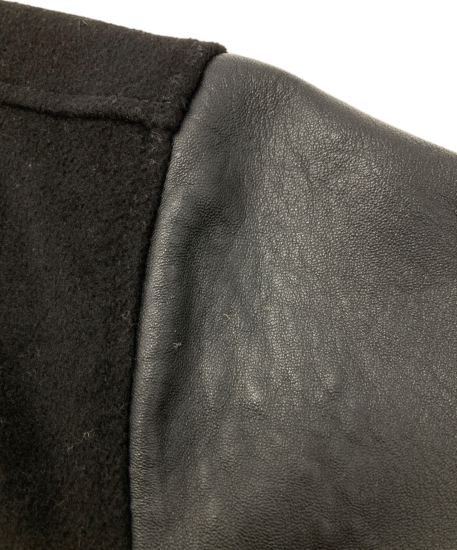 URBAN RESEARCH レザースタジャン ブラック L URBAN RESEARCH（アーバンリサーチ） スタジャン LARGE ブラック