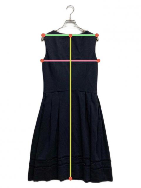 中古・古着通販】Rene (ルネ) ノースリーブワンピース ネイビー サイズ