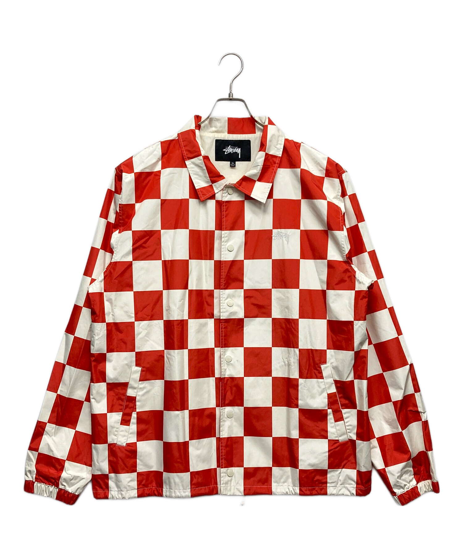 中古・古着通販】stussy (ステューシー) チェッカーコーチジャケット 