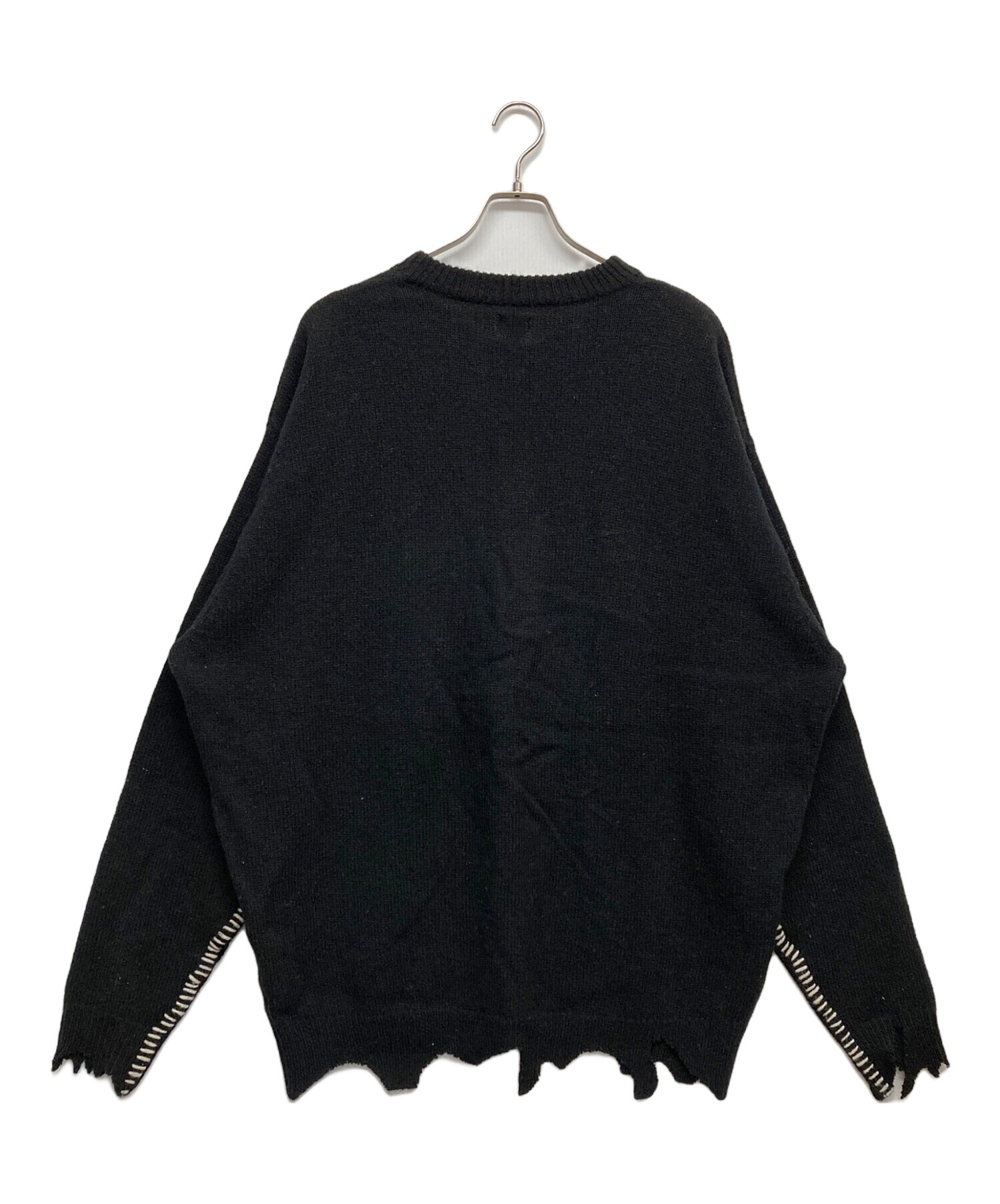 セントマイケル 正規品 新品 タグ付 BLACK ブラック 黒 ビンテージ加工 中古・古着通販】SAINT MICHAEL (セントマイケル) CLF MEN KNIT