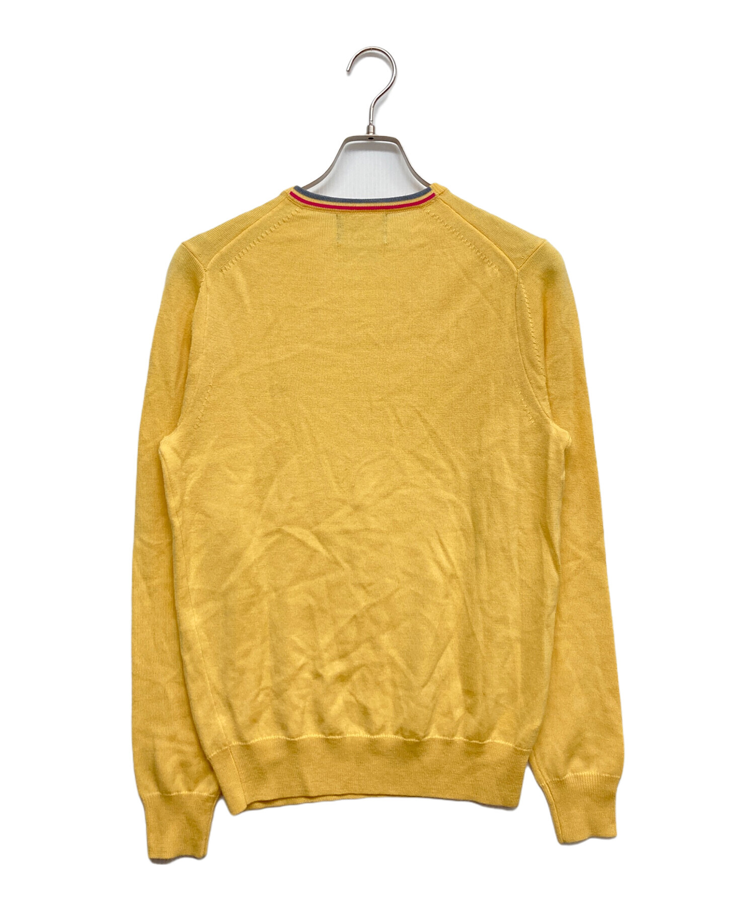 中古・古着通販】FRED PERRY (フレッドペリー) Vネックニット イエロー