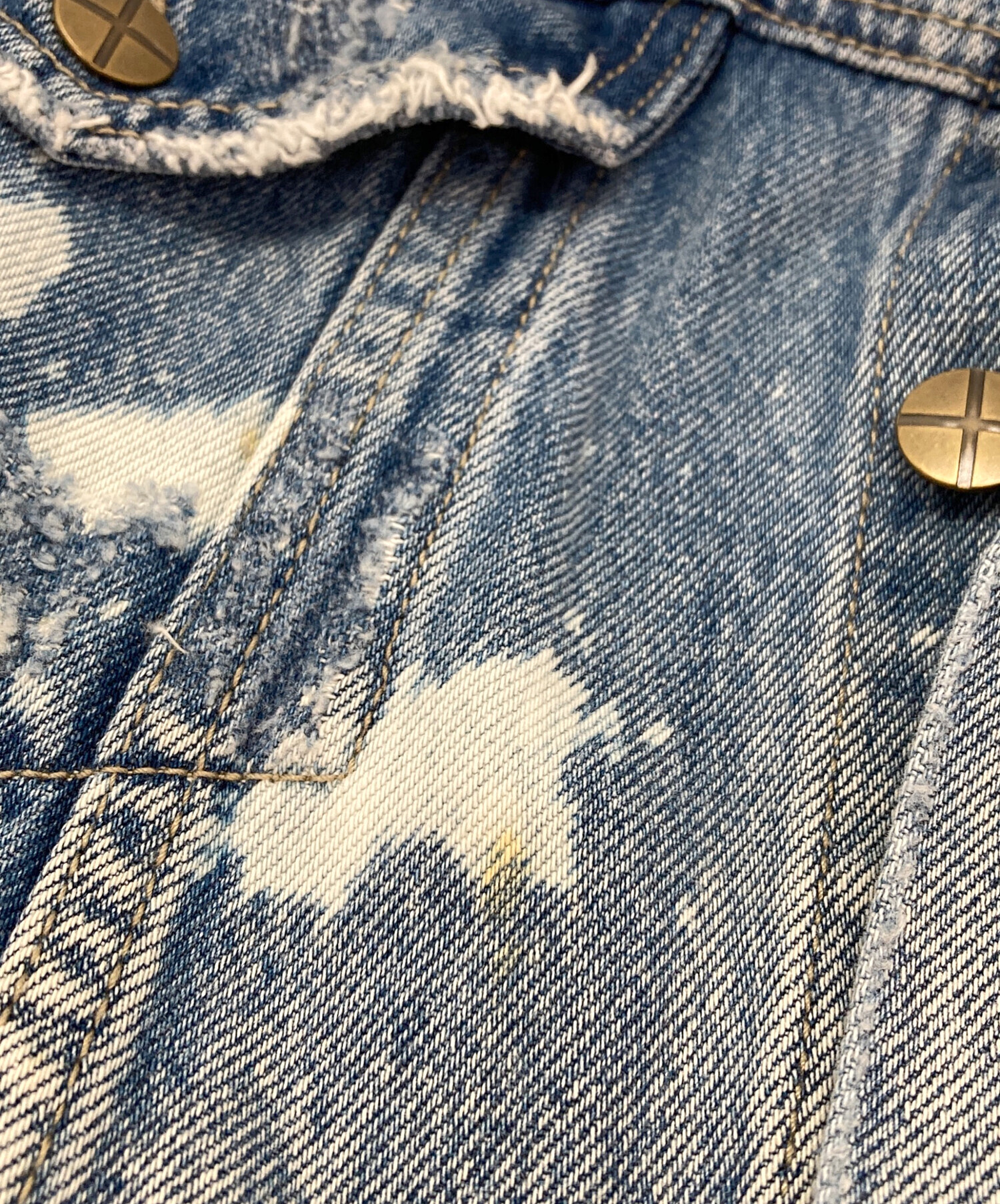 ksubi スタジャン 美品 中古・古着通販】Ksubi (スビ) ブリーチ加工デニムジャケット ブルー