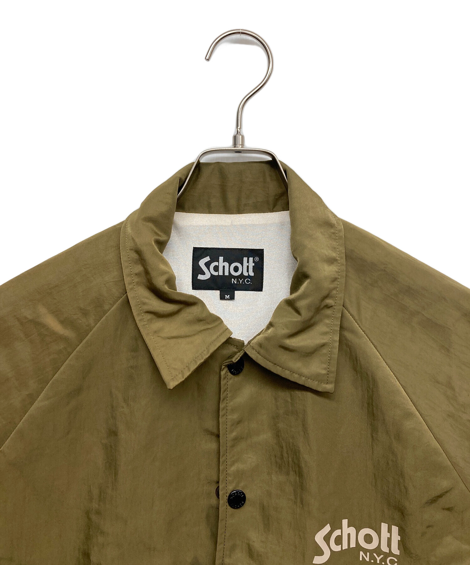 中古・古着通販】Schott (ショット) COACH JACKET OVAL LOGO グリーン 