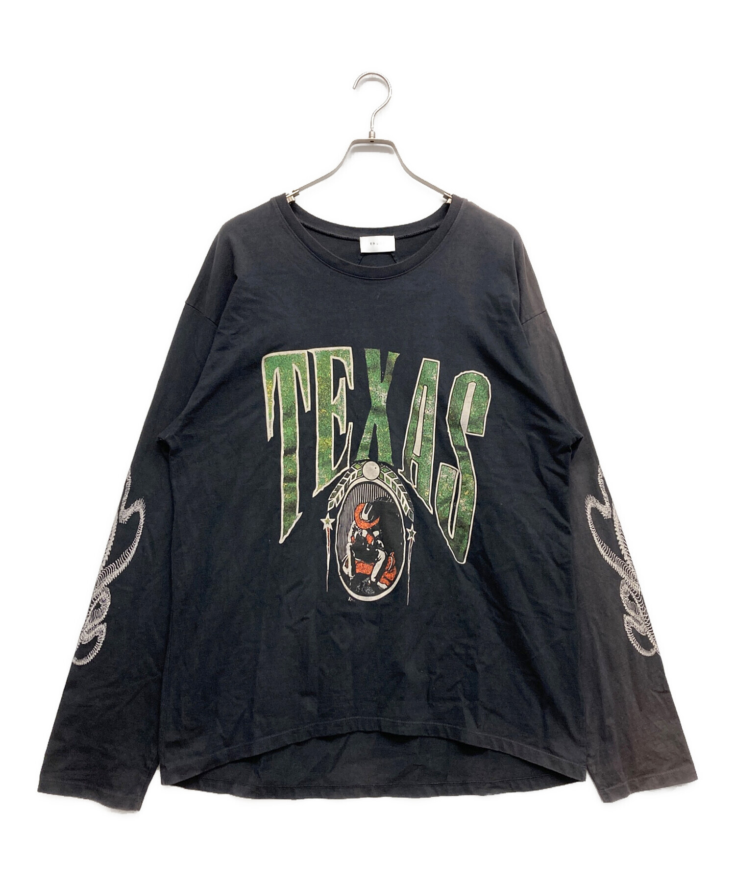 中古・古着通販】RHUDE (ルード) プリントカットソー ブラック サイズ 
