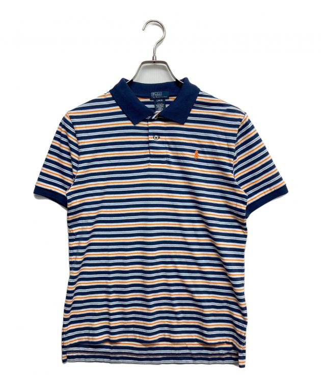 POLO GOLF ポロベア 総柄 ポロシャツ ネイビー L　コットン100% ゴルフ POLO GOLF ポロベア 総柄 ポロシャツ ネイビー L コットン100%