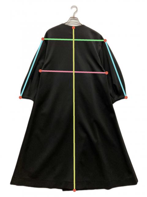 中古・古着通販】perna (ペルナ) ボリューム袖ロングコート ブラック