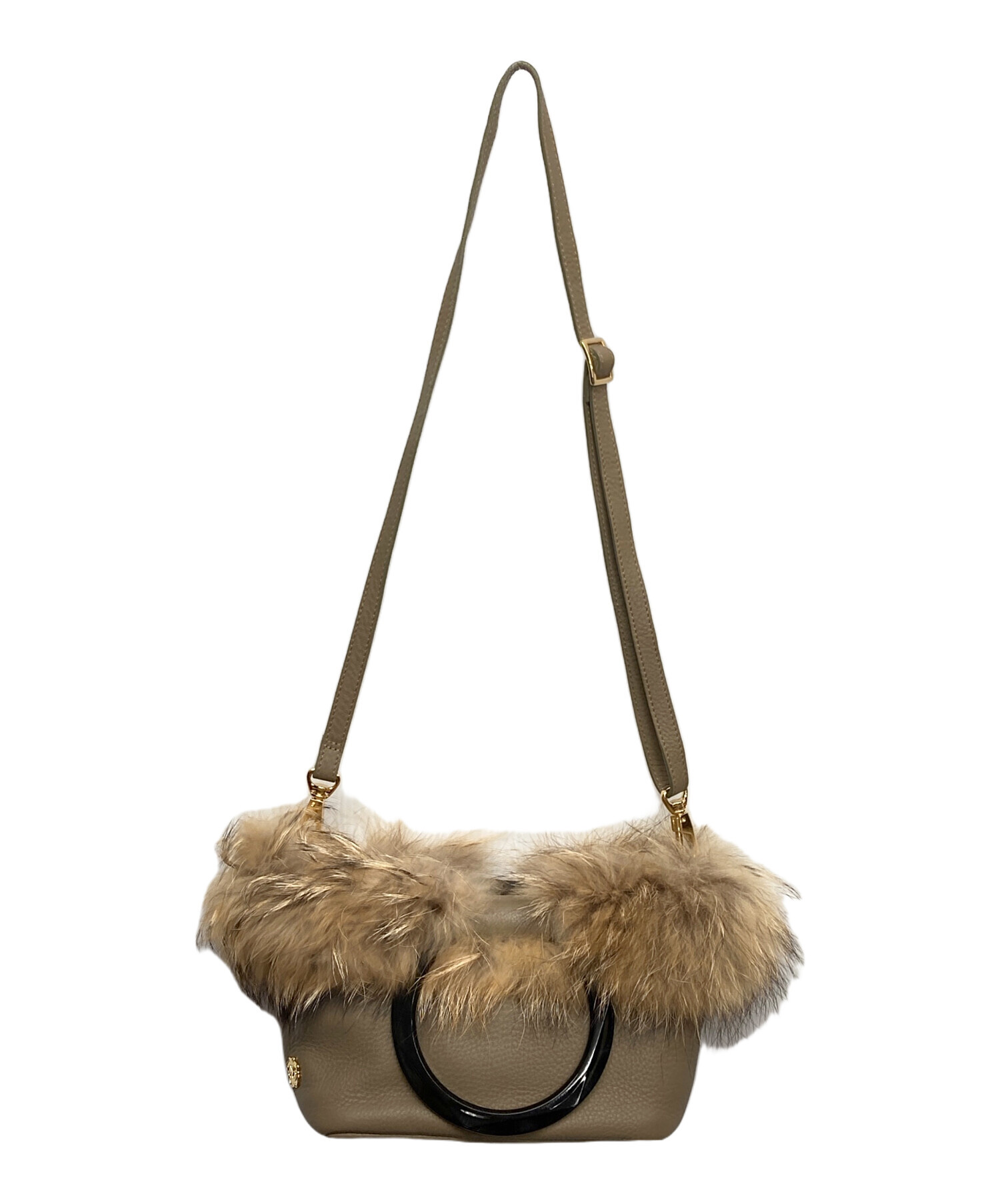 中古・古着通販】VIOLAd'ORO (ヴィオラドーロ) ファーハンドバッグ