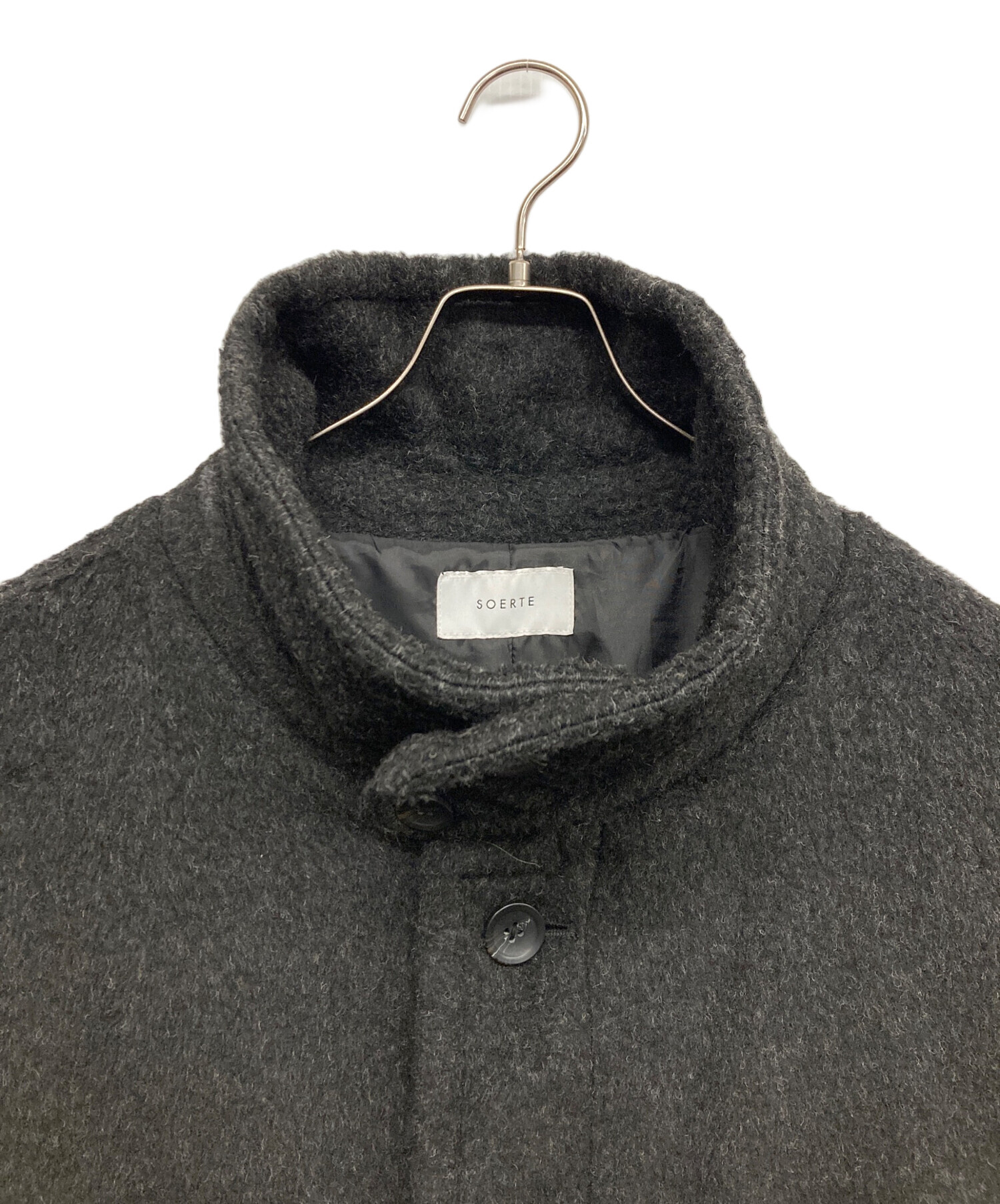 中古・古着通販】soerte (ソエルテ) WOOL BLEND SHAGGY OVERコート