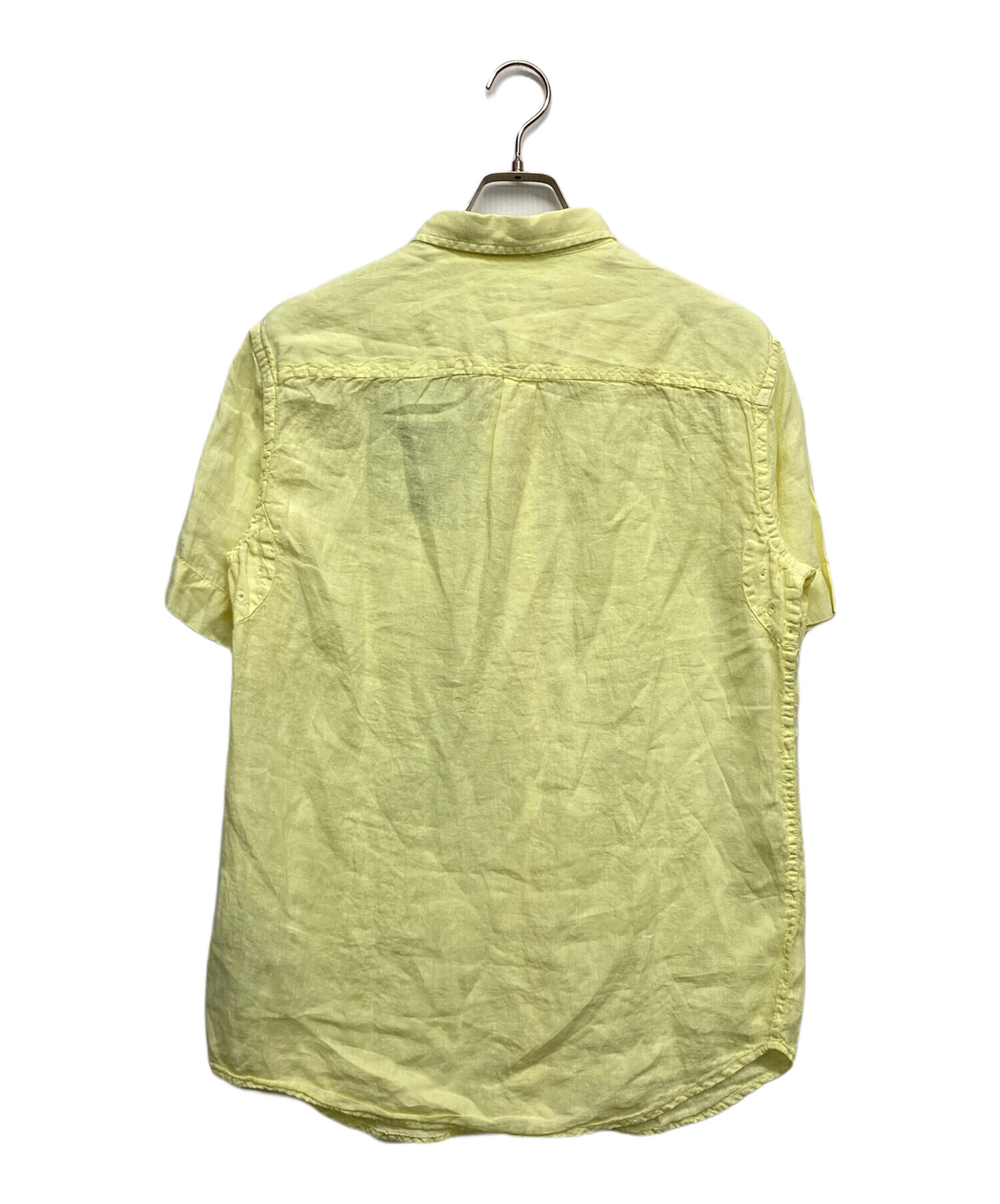 中古・古着通販】DIESEL (ディーゼル) 半袖リネンシャツ イエロー 
