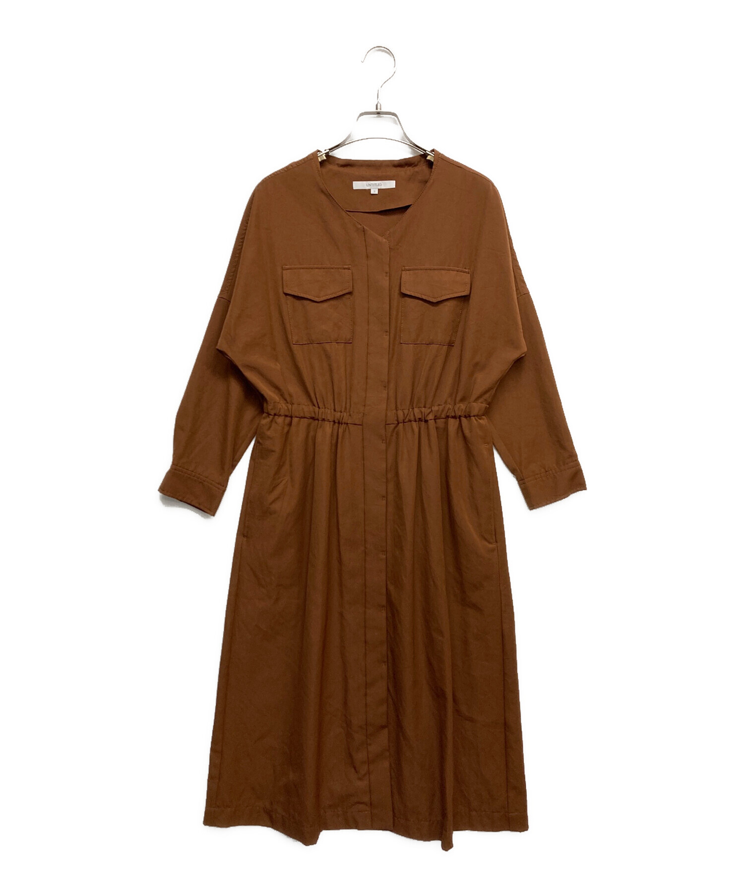 中古・古着通販】UNTITLED (アンタイトル) 長袖ワンピース ブラウン