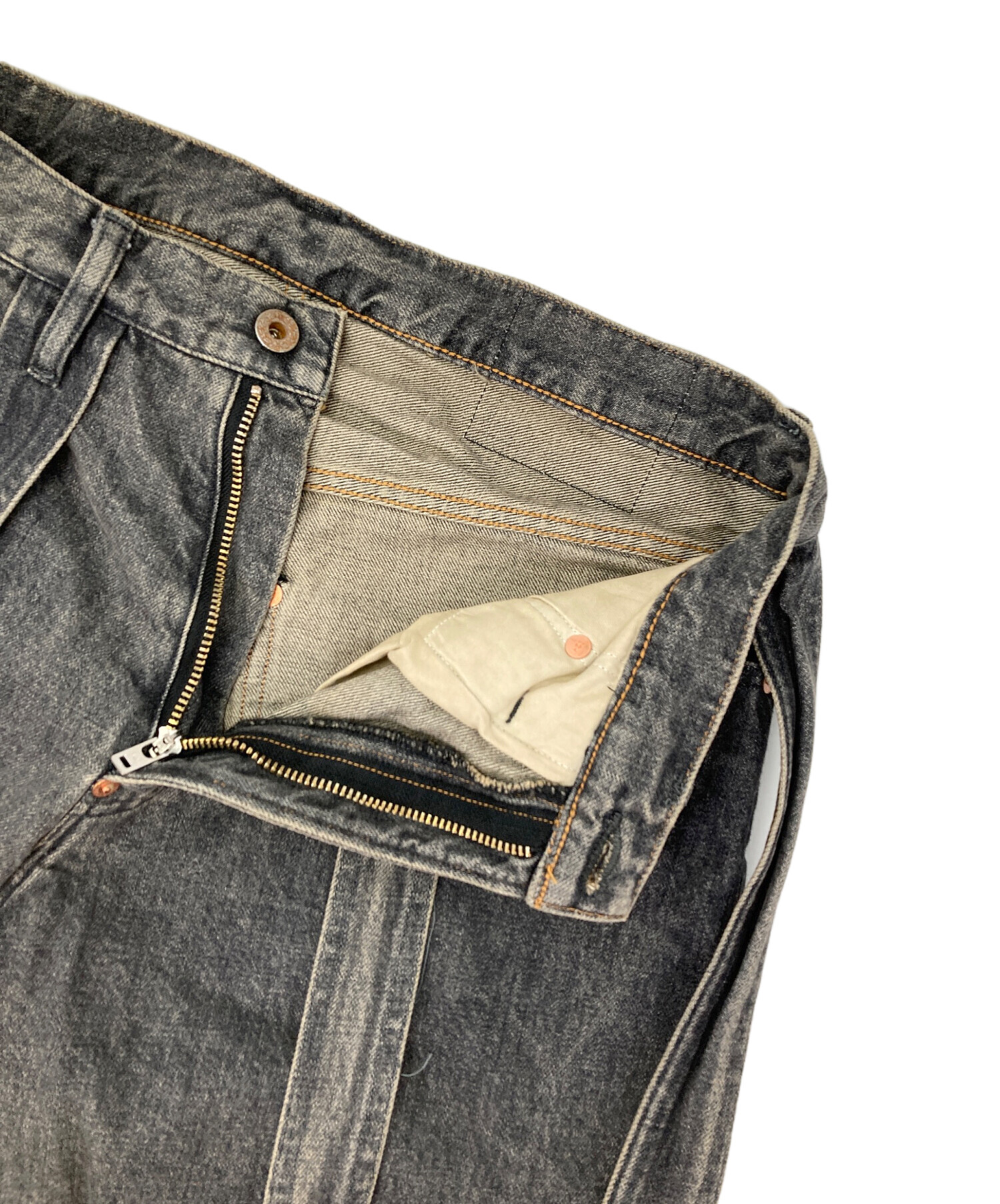 中古・古着通販】SUGARHILL (シュガーヒル) CAGED DENIM PANTS グレー 