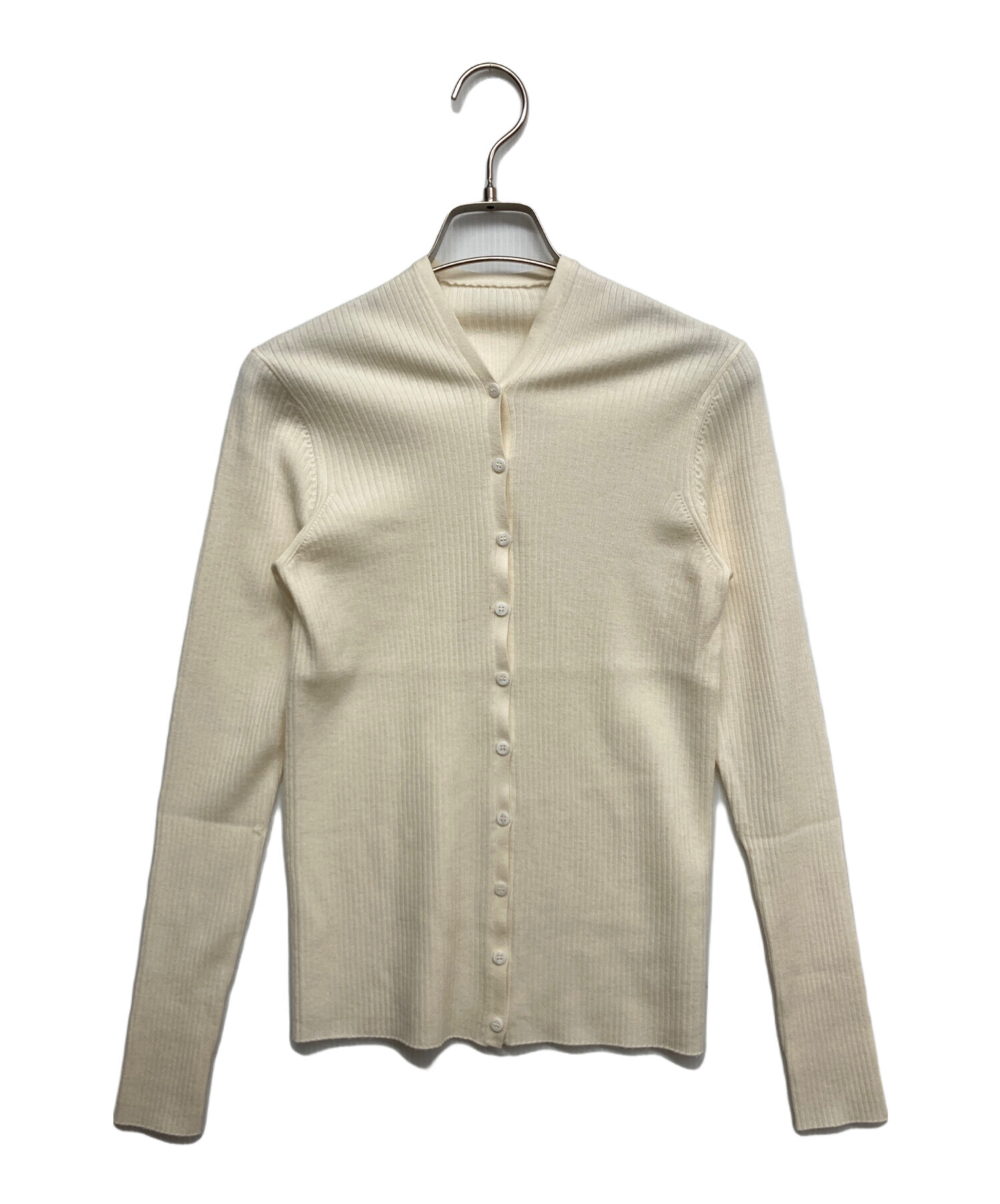 Plage プラージュ カーディガン F ベージュ 【古着】【中古】 中古・古着通販】Plage (プラージュ) テープヤーン アゼ カーディガン